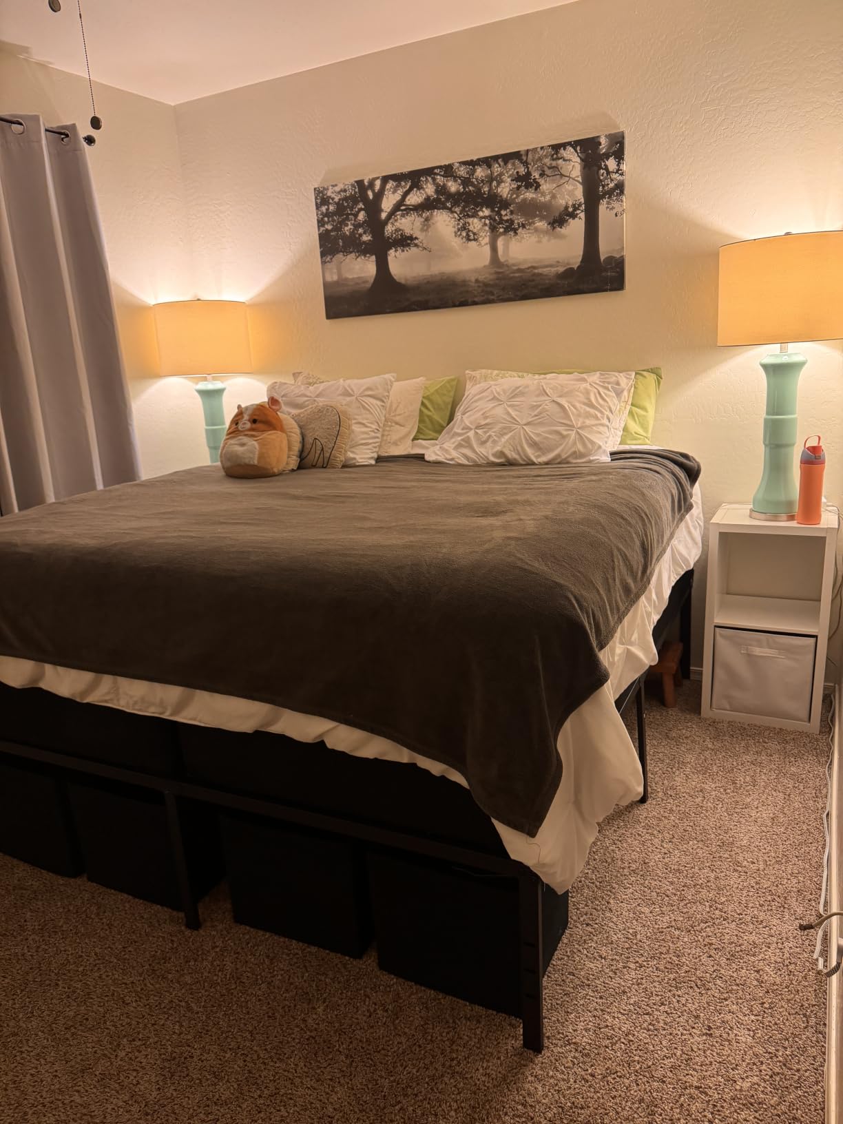 NEW JETO Metal Bed Frame,Twin Size Bed Frame with Storage Space,Heavy Duty Sturdy Mattress Foundation,Easy Assembly,No Box Spring Needed, Black,18 Inch,Twin customer photo 1
