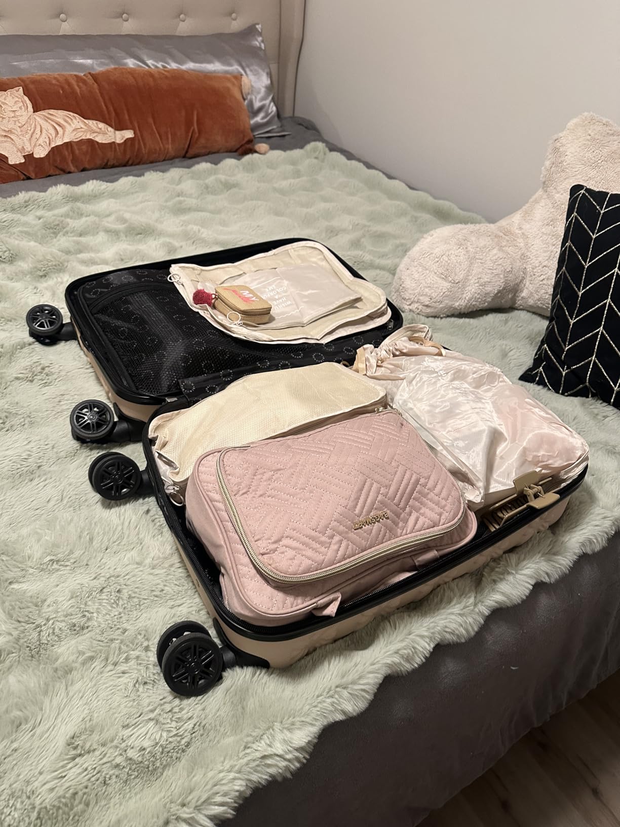 LANSKLBD 8 Set Packing Cubes for Suitcases Travel Luggage Packing Organizers, Travel Accessories Essentials Luggage Organizer with Shoe/Toiletry/Laundry Bag customer photo 2