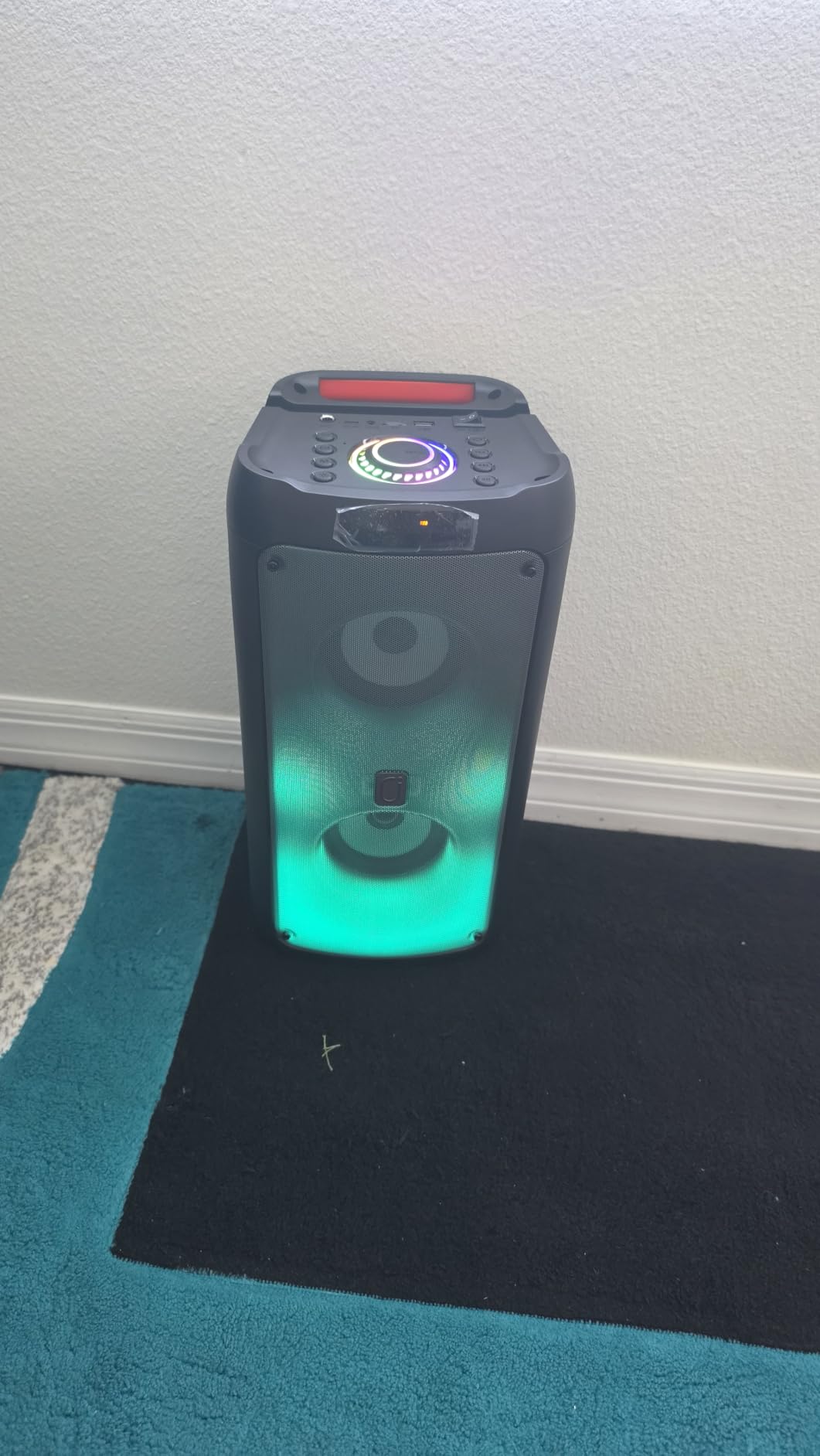 HWWR Karaoke Machine with 2 Wireless Microphones, Portable Bluetooth Speaker for Adults, Big Party PA System with Disco Lights for Gatherings, Support TWS/TF Card/USB/AUX/TVs Connected, Stage Monitors customer photo 2