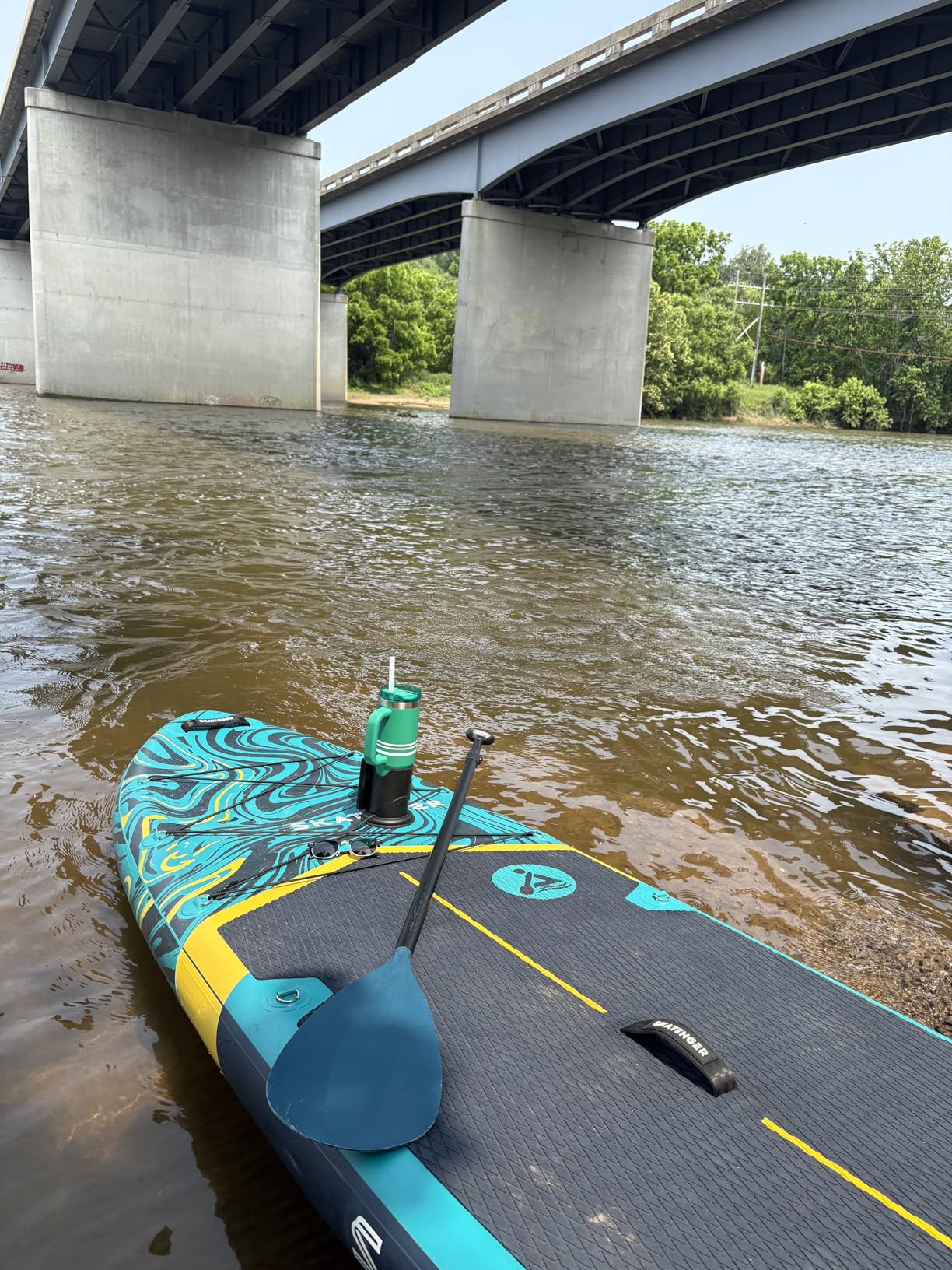 Skatinger 11'6x35 Super Wide Inflatable Paddle Board, Ultra Stable Stand Up Paddleboards for 450lb/3 People/Family/Big Size w/Shoulder Strap, 100L Backpack, Ultra-Light All-Round Sup Board customer photo 2