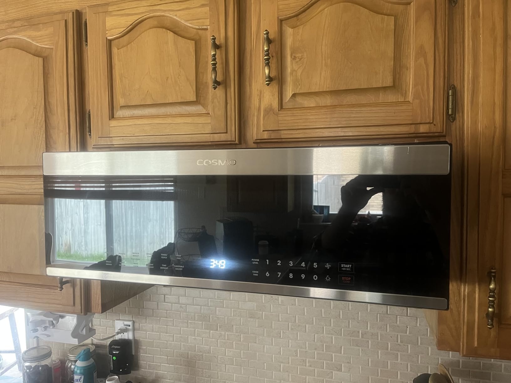 COSMO COS-3012ORLP1SS 30 in. Stellar Collection 1.2 cu. ft. Slim Over the Range Microwave, 1000W, Automatic Presets, Touch Controls, Black customer photo 2