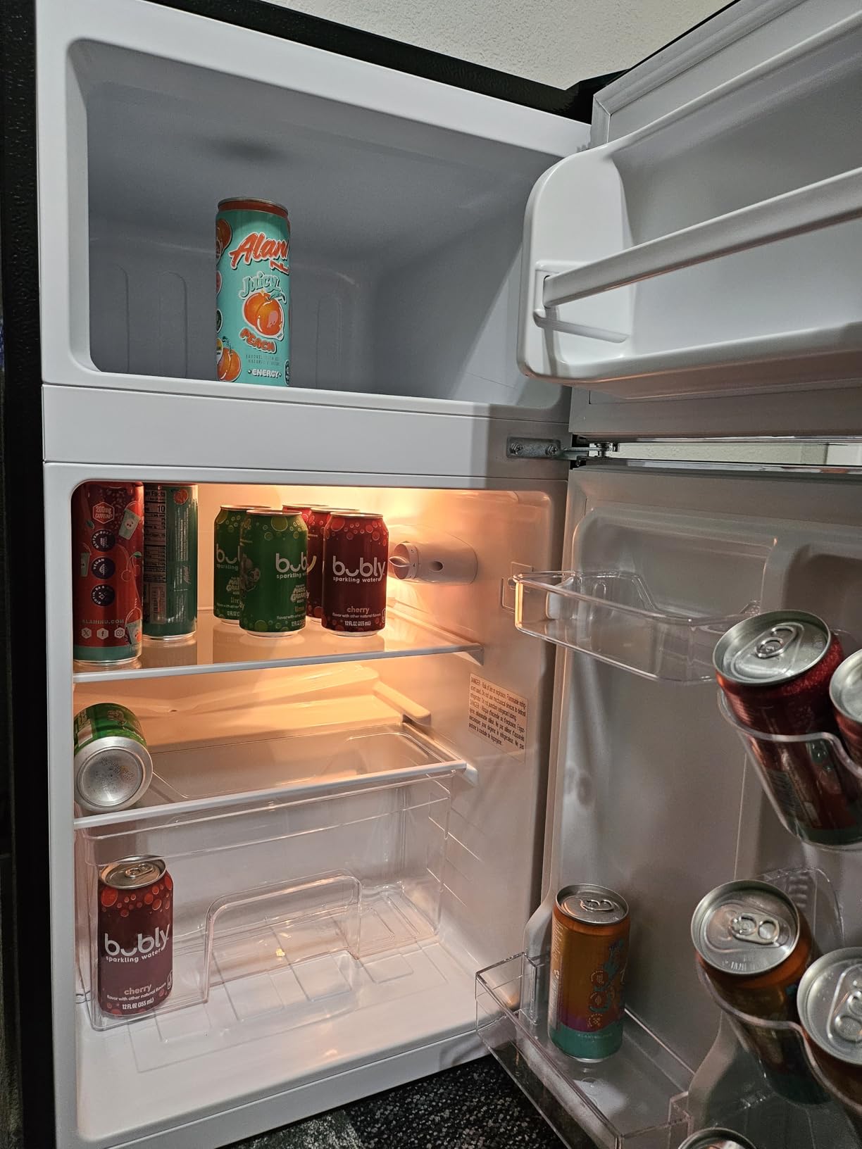 Frigidaire EFR840 Retro Mini Fridge with Freezer & Side Bottle Opener - Small 2 Door Refrigerator for Office Bar or College Dorm Room - 3.1 Cu Ft (Cream) customer photo 2