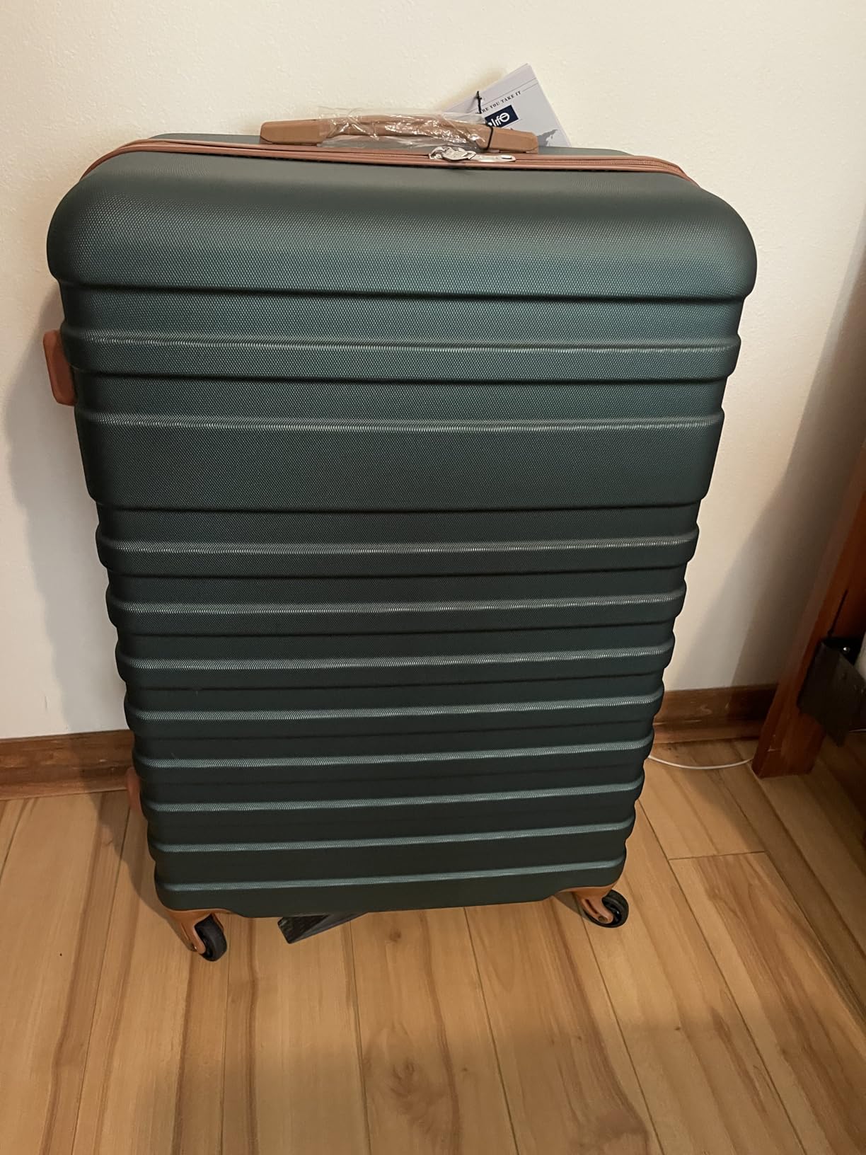 Coolife Suitcase Set 3 Piece Luggage Set Carry On Hardside Luggage with TSA Lock Spinner Wheels (Navy, 5 piece set) customer photo 2