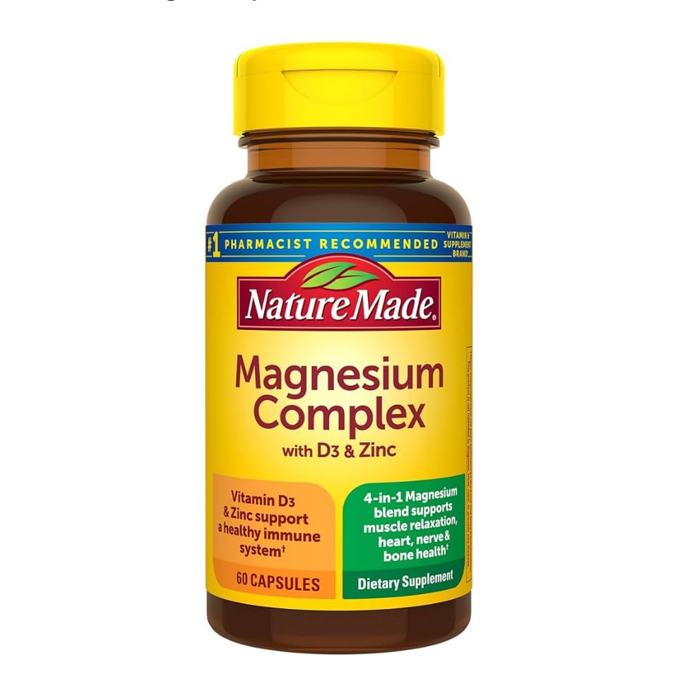 Nature Made Magnesium Complex Supplement with Vitamin D & Zinc for Immune Support, Magnesium Glycinate, Malate, Citrate & Oxide, 60 Capsules, 30 Day Supply customer photo 2