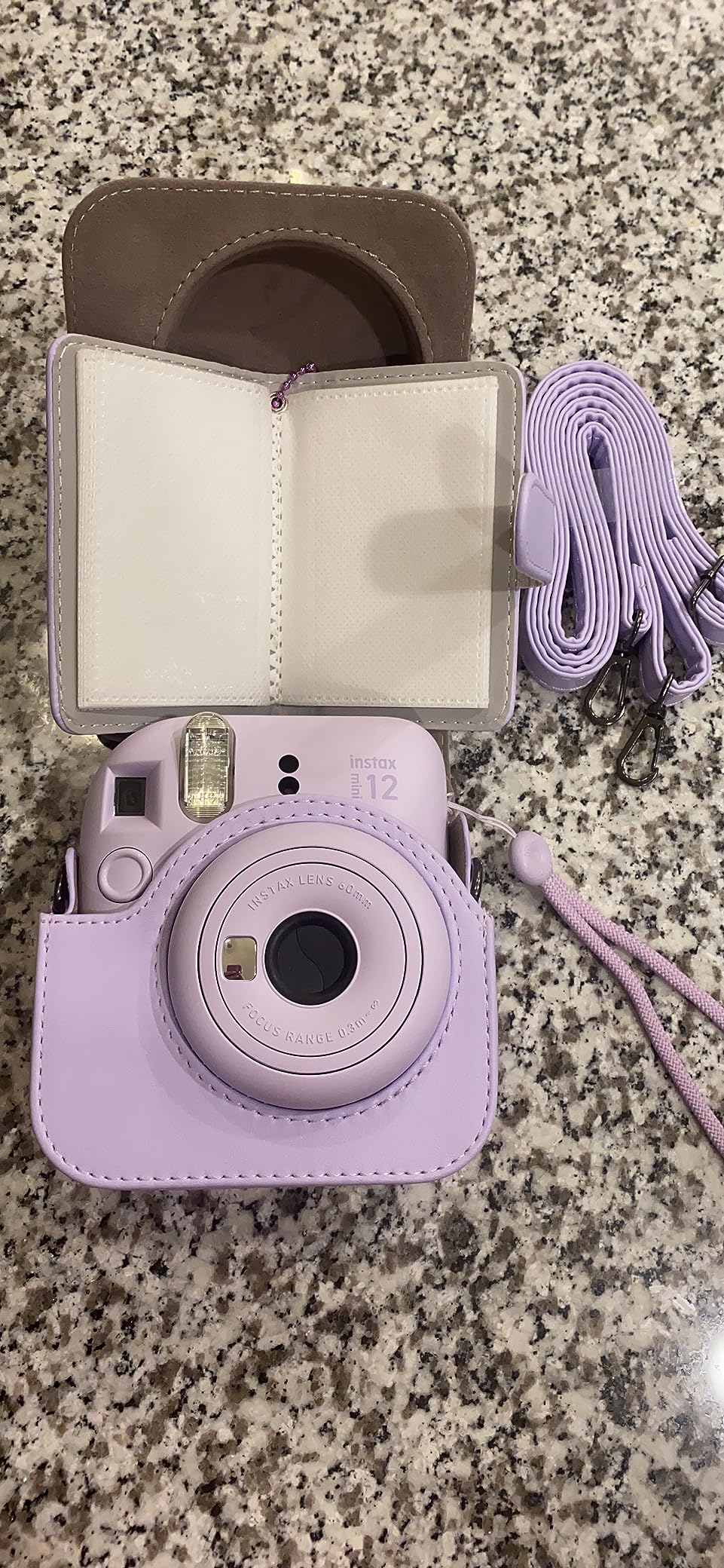 Fuji Mini 12 Camera Case and Photo Album, Protective Leather Case Compatible for Instax Mini 12 Instant Camera with Photo Album and Adjustable Shoulder Strap - Mint Green customer photo 1
