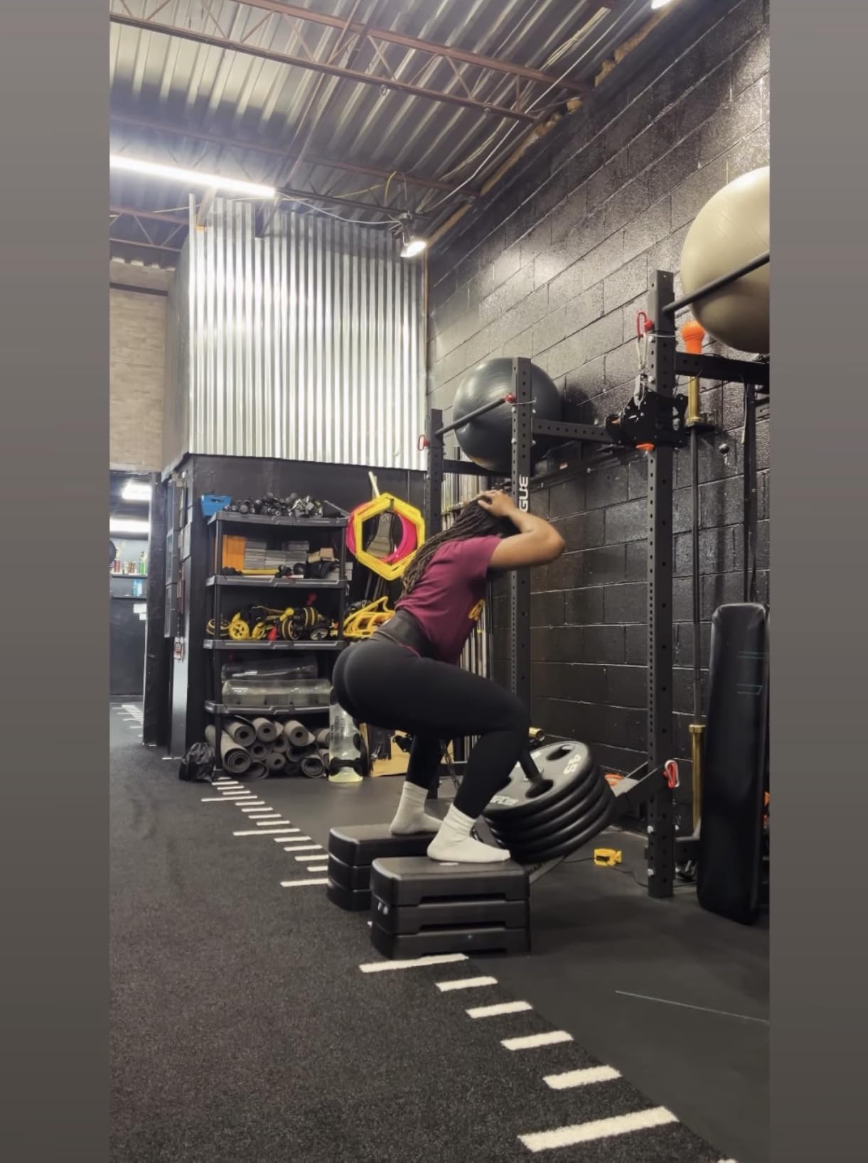 14'' Long Post Length Belt Squat Attachment for Racks Fits 2'' x 2'', 3'' x 2'', 3'' x 3'' Racks and Rack Hole Diameters of 5/8'' Or Larger 1'' and 2'' Weight Plates Required customer photo 1