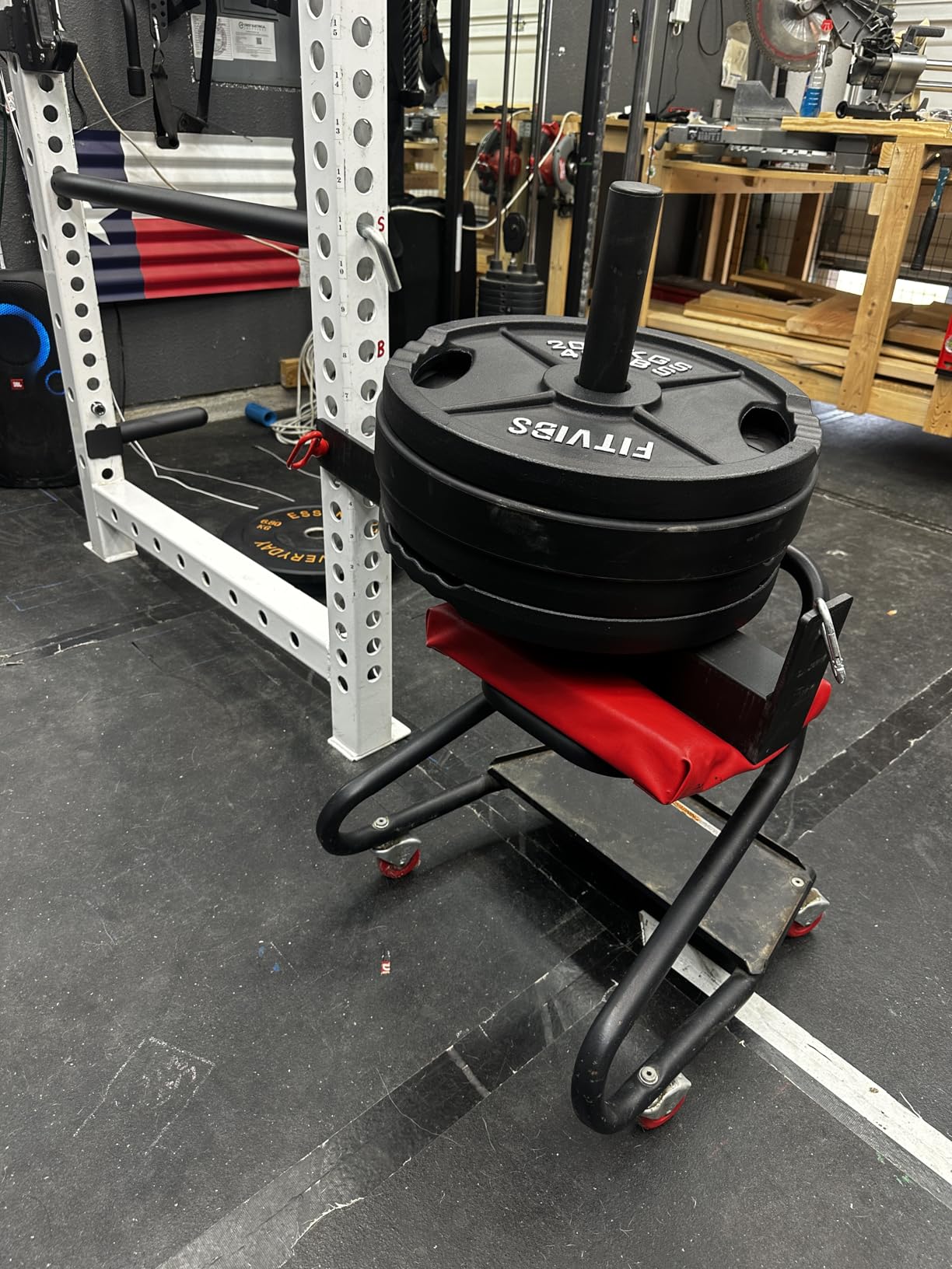 14'' Long Post Length Belt Squat Attachment for Racks Fits 2'' x 2'', 3'' x 2'', 3'' x 3'' Racks and Rack Hole Diameters of 5/8'' Or Larger 1'' and 2'' Weight Plates Required customer photo 2