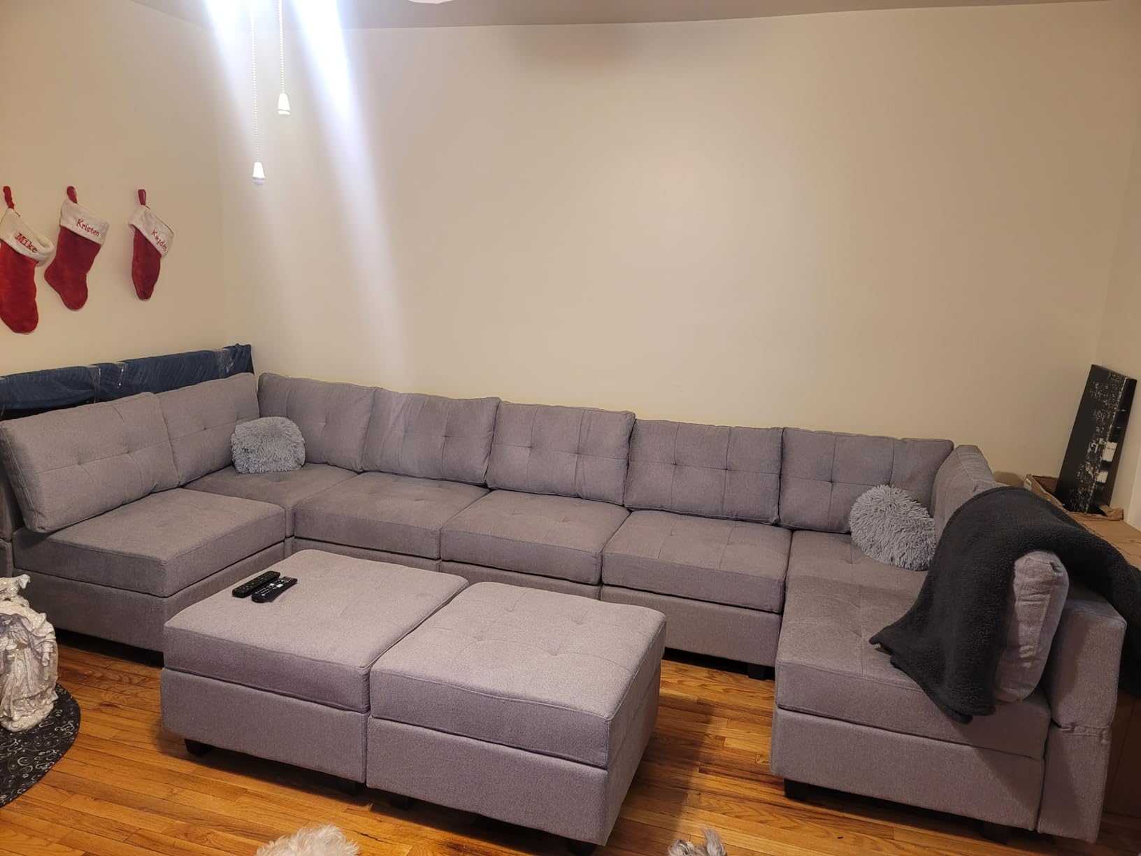 Belffin Modular Sectional Sofa with Storage Sectional Sleeper Couch Modular Sofa Bed for Living Room, Dark Grey customer photo 1