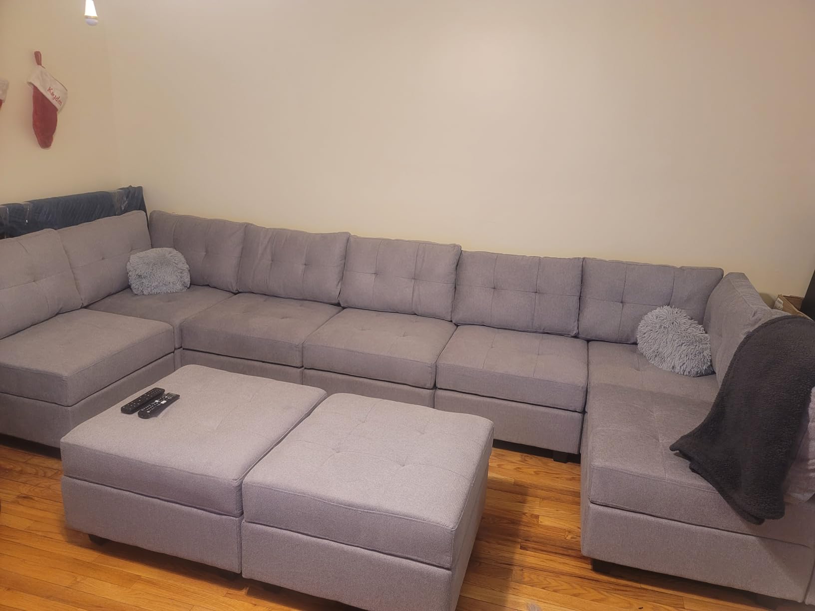 Belffin Modular Sectional Sofa with Storage Sectional Sleeper Couch Modular Sofa Bed for Living Room, Dark Grey customer photo 2