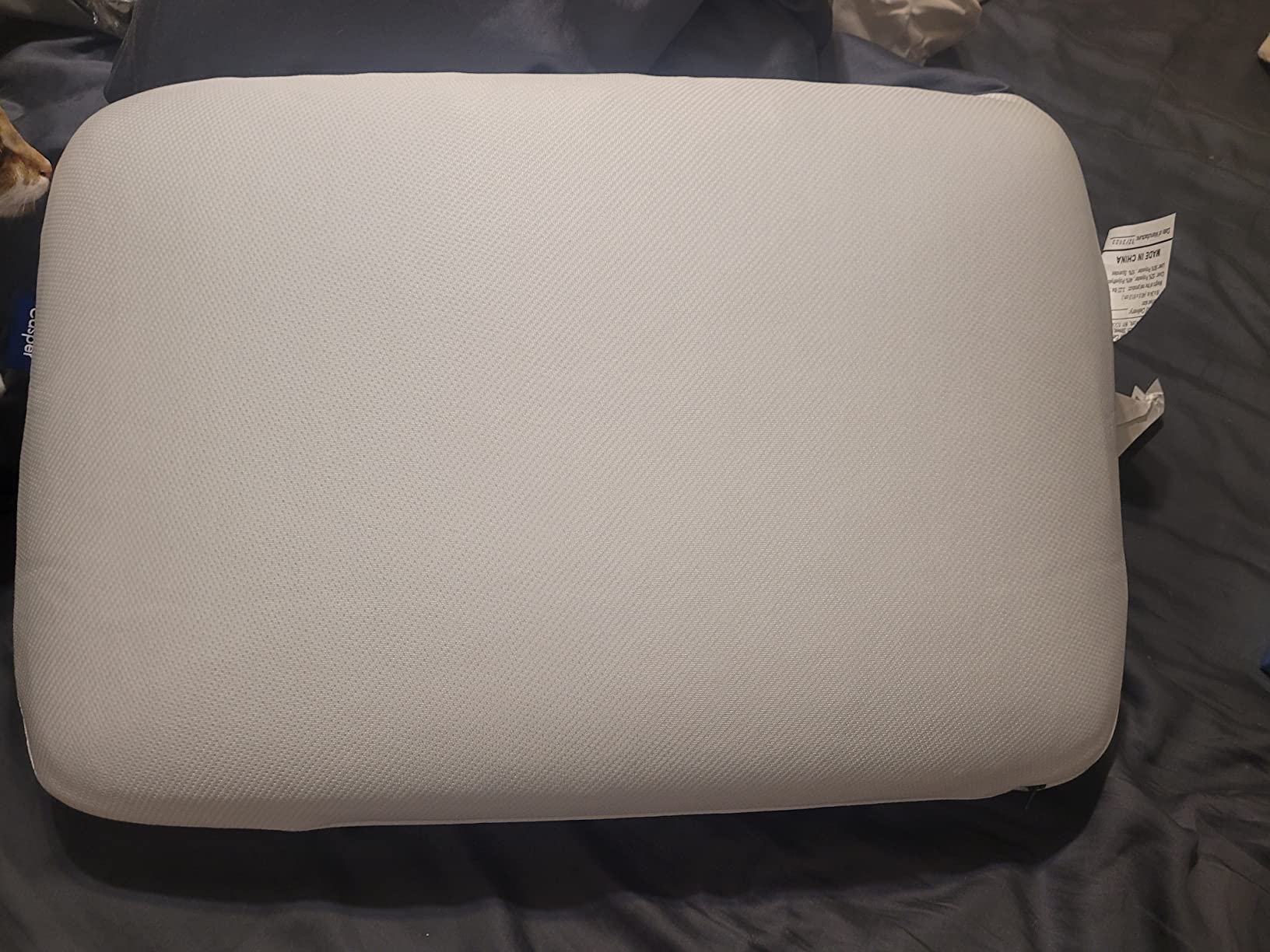 Casper Sleep Essential Cooling Foam Pillow, King Size - Firm Memory Foam with Cooling Cover, Supports Side Sleepers, Breathable & Pressure-Relieving customer photo 2