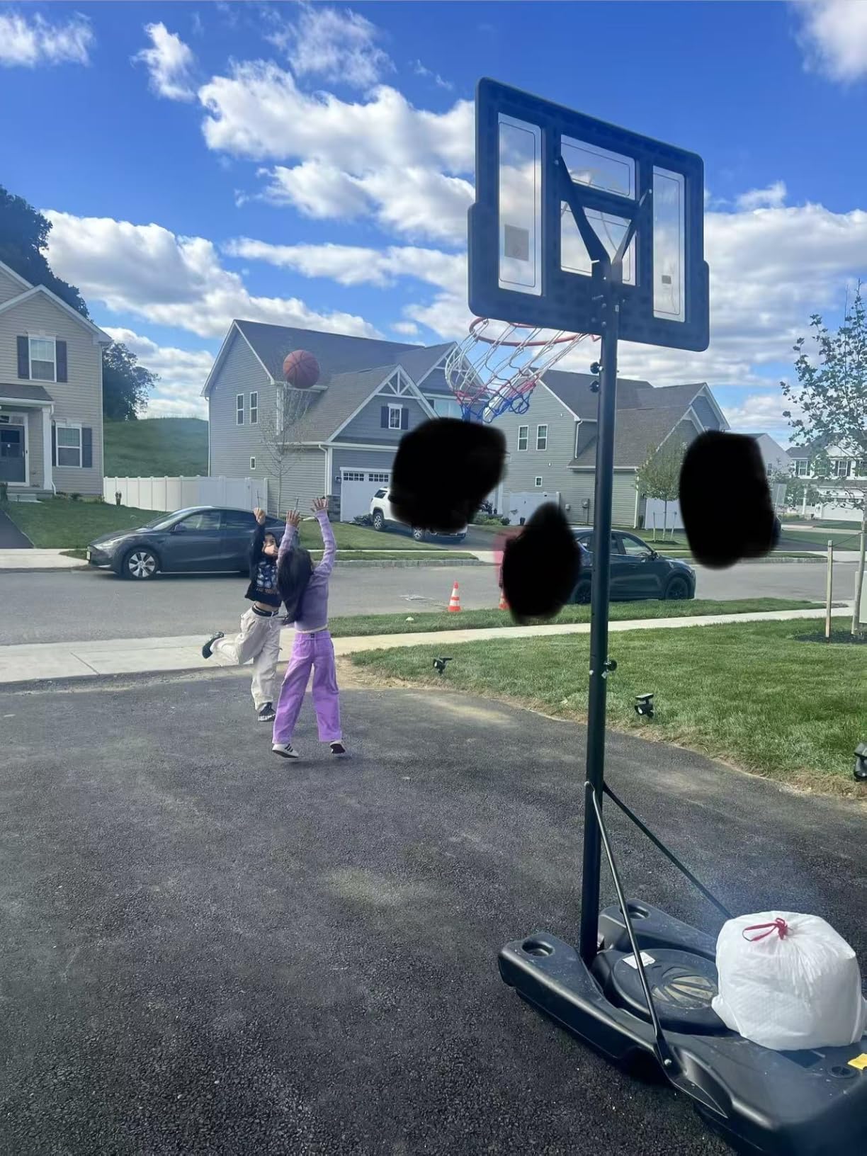 Yohood Basketball Hoop Outdoor 10ft Adjustable, Portable Basketball Hoop Goal System for Kids Youth and Adults in Backyard/Driveway/Indoor, 44 Inch Shatterproof Backboard and Larger Base customer photo 1