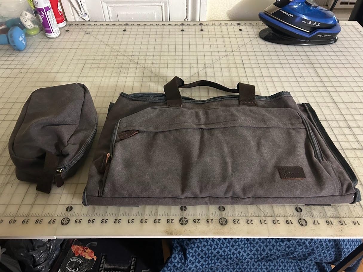 S-ZONE Carry On Garment Bag for Travel Convertible Duffle Bags for Men Women 2 in 1 Hanging Suitcase Business with Toiletry Bag customer photo 1