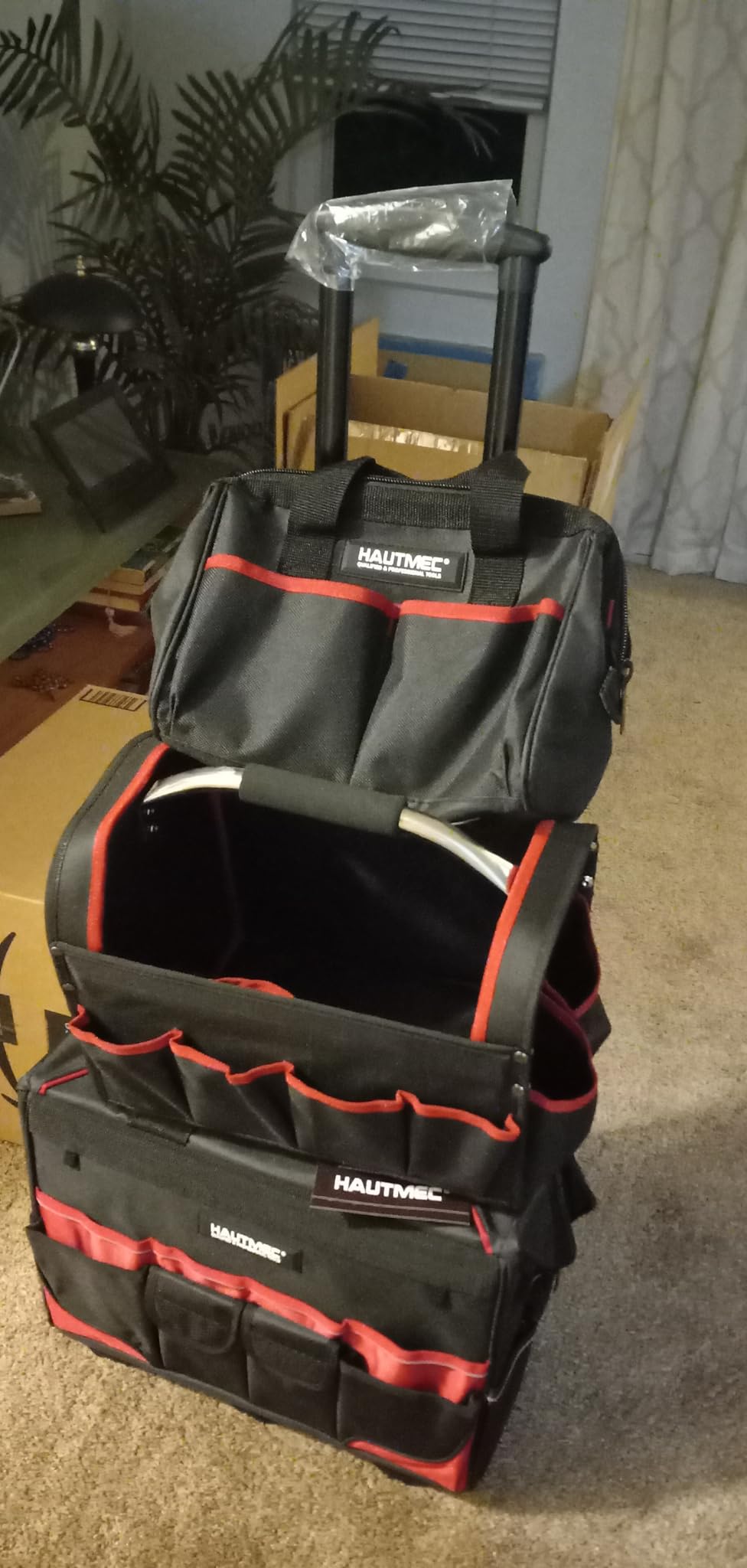 HAUTMEC 2-Piece Rolling Tool Bag Set, 15