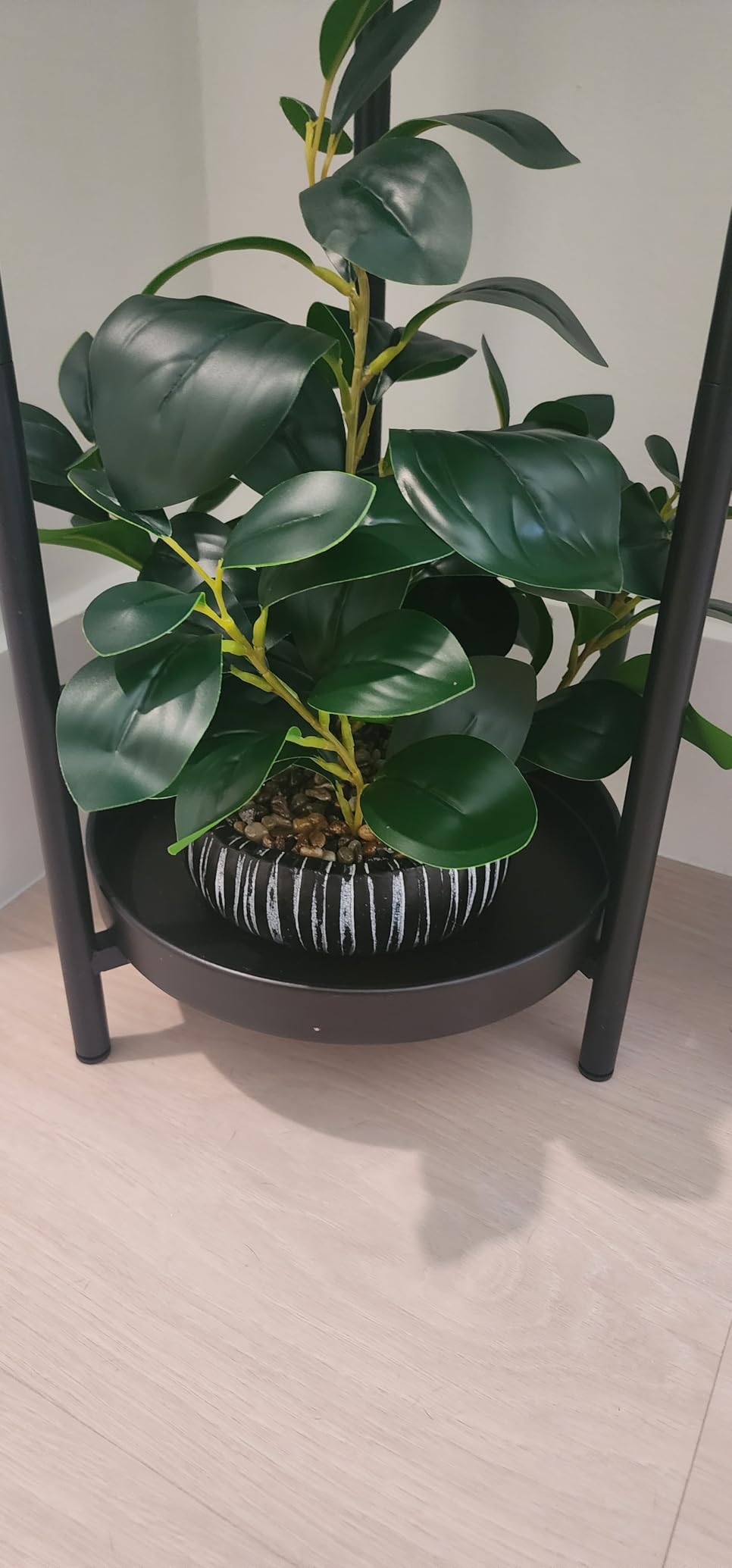 AlphaAcc Artificial Plants Decor Greenery Fake Succulents Indoor Potted Fake Plant with Rustic Black Clay Planter for Home Decor Farmhouse Room Bathroom Bedroom Kitchen Office Table Decor customer photo 2