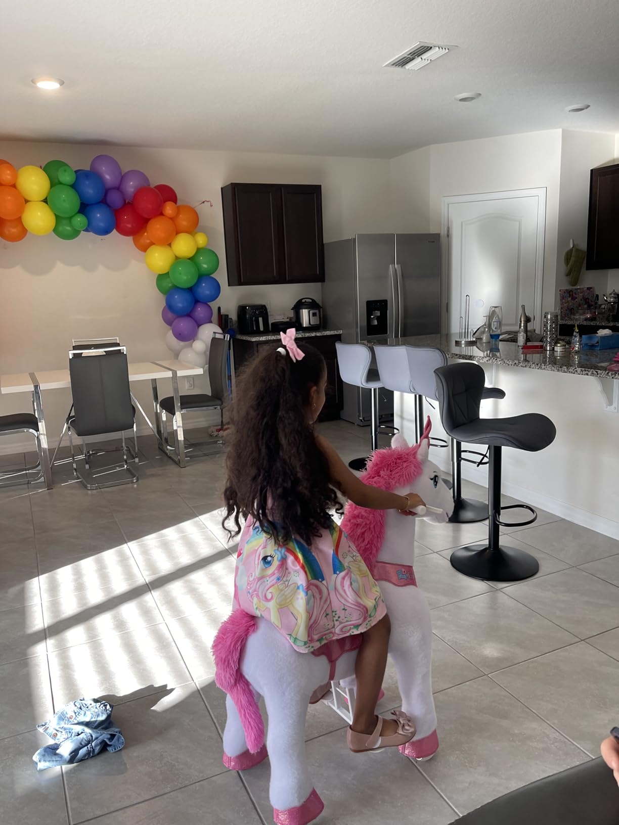 PonyCycle Ride on Unicorn for Kids 4-7 with Brake No Battery Required Unicorn Gifts for Girls (35.4