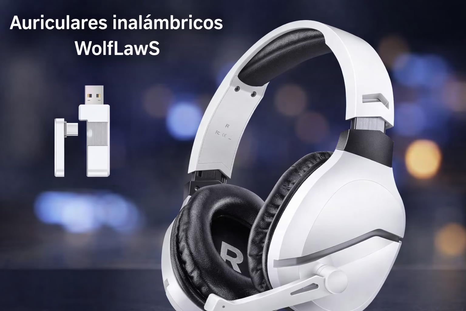 WolfLawS Wireless Gaming Headset with Noise Canceling Microphone for PS5, PC, PS4 customer photo 2