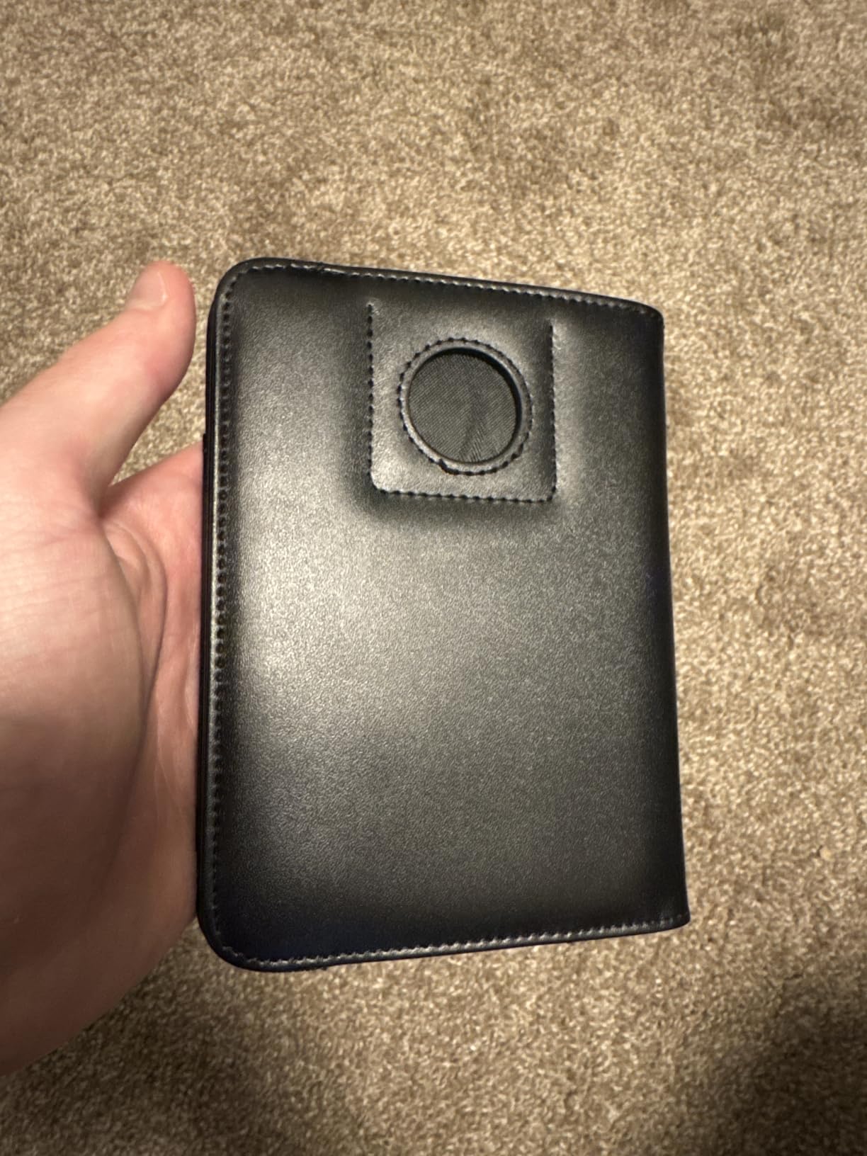 Airtag Passport Holder Cover Wallet Travel Essentials RFID Blocking Leather Card Case International Must Haves Travel Accessories for Women Men(119#Grey) customer photo 2