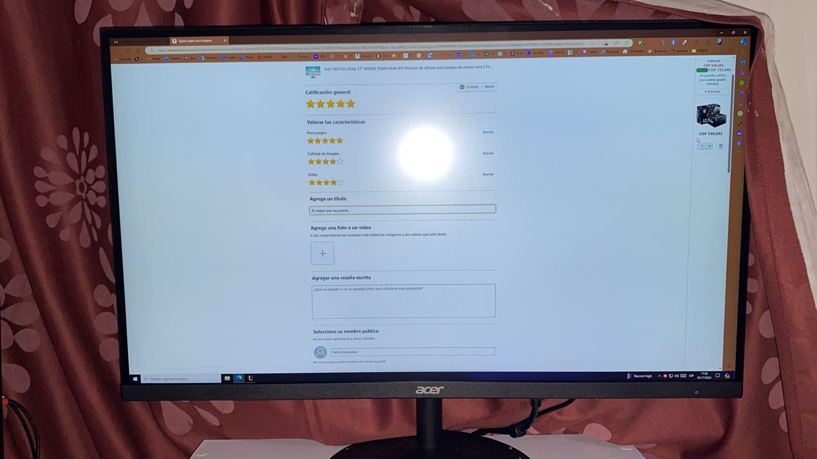 acer SB272U Ebiip 27