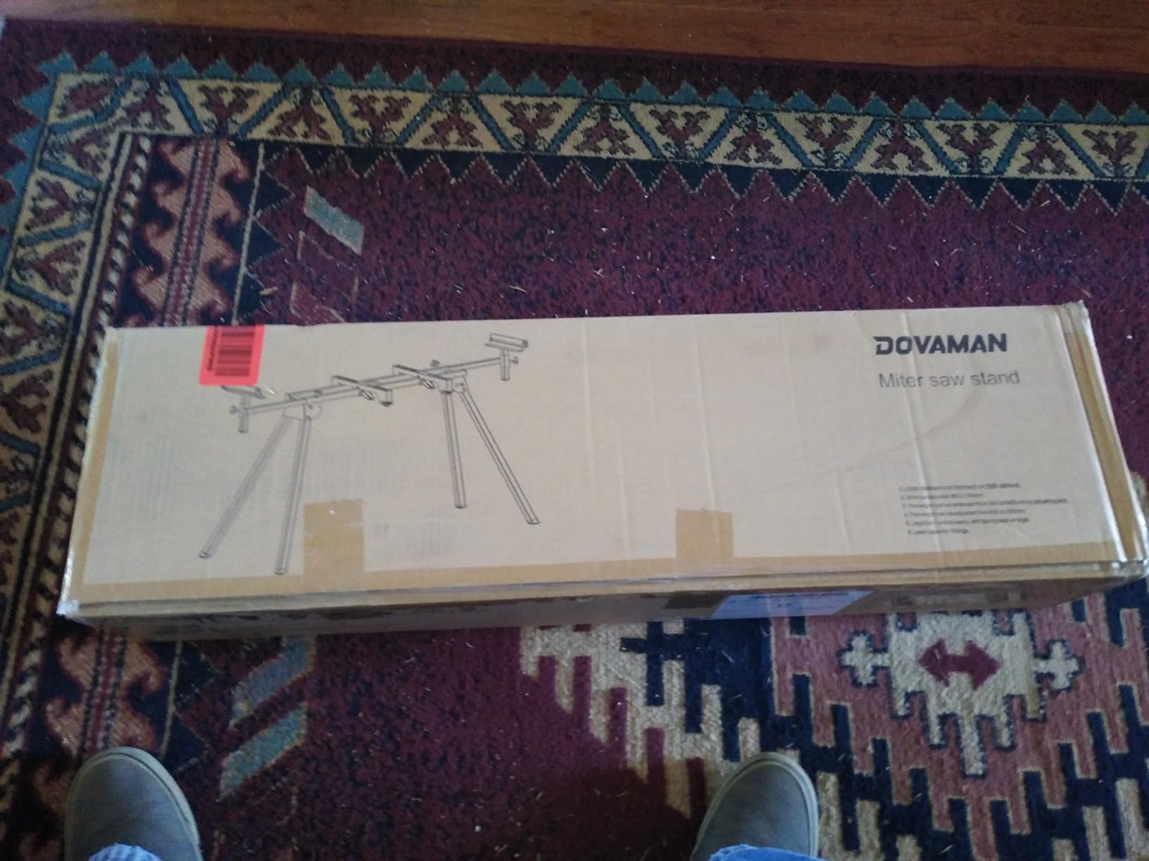 Dovaman Miter Saw Stand, 3-Step Quick Install & Fold, Lightweight 22LB Design, 330LB Capacity, 78-1/8'' Max Sliding Rail, Compatible with DMS01A, DMS03A & Most Mitre Saw Brands - MS01A customer photo 2