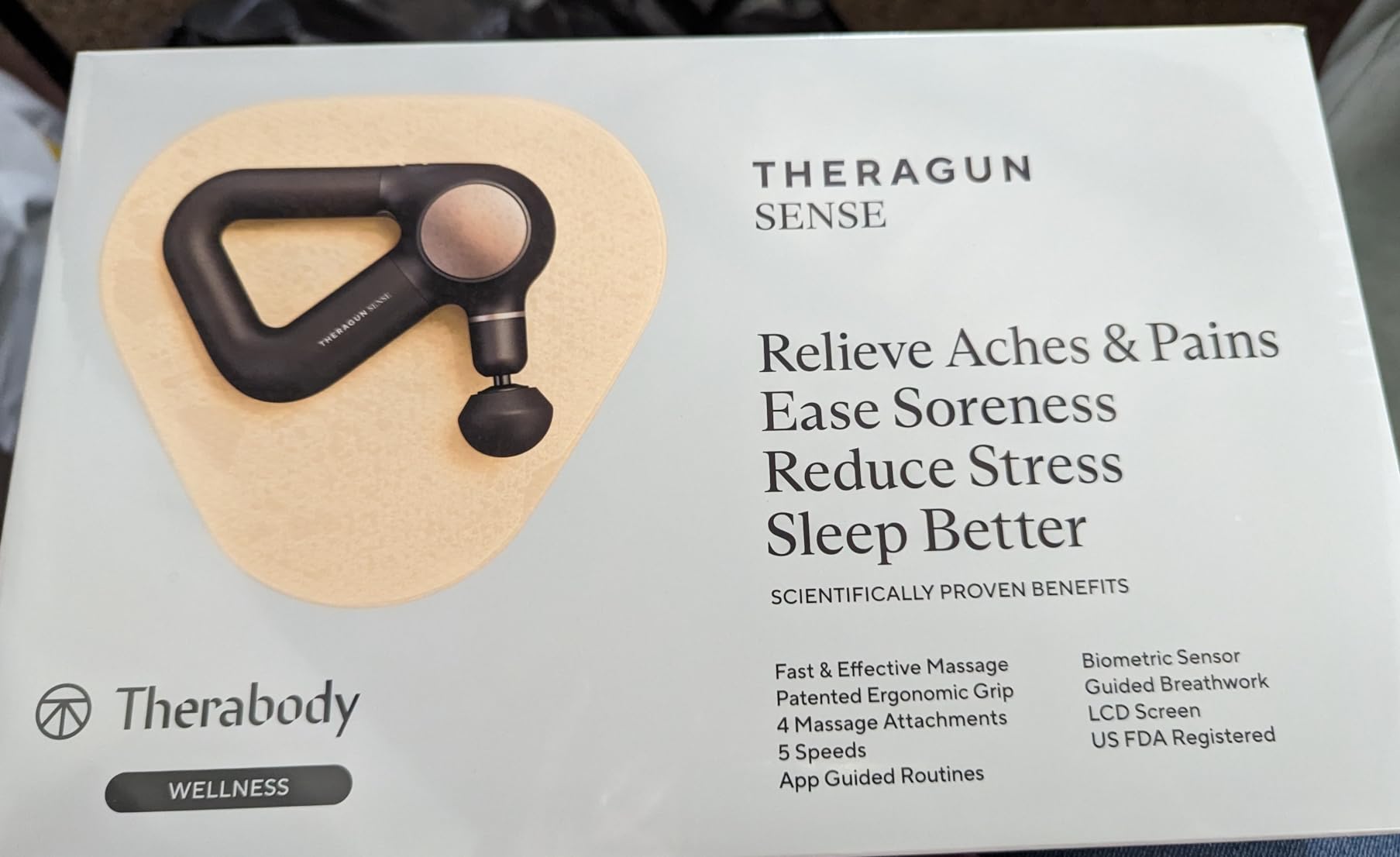 TheraGun Sense (1st Generation) by Therabody - Deep Tissue Massage Gun with Preloaded Routines for Stress Relief, Pain Relief & Muscle Soreness in Neck, Back, Leg, Knee, and Shoulder (Black) customer photo 1