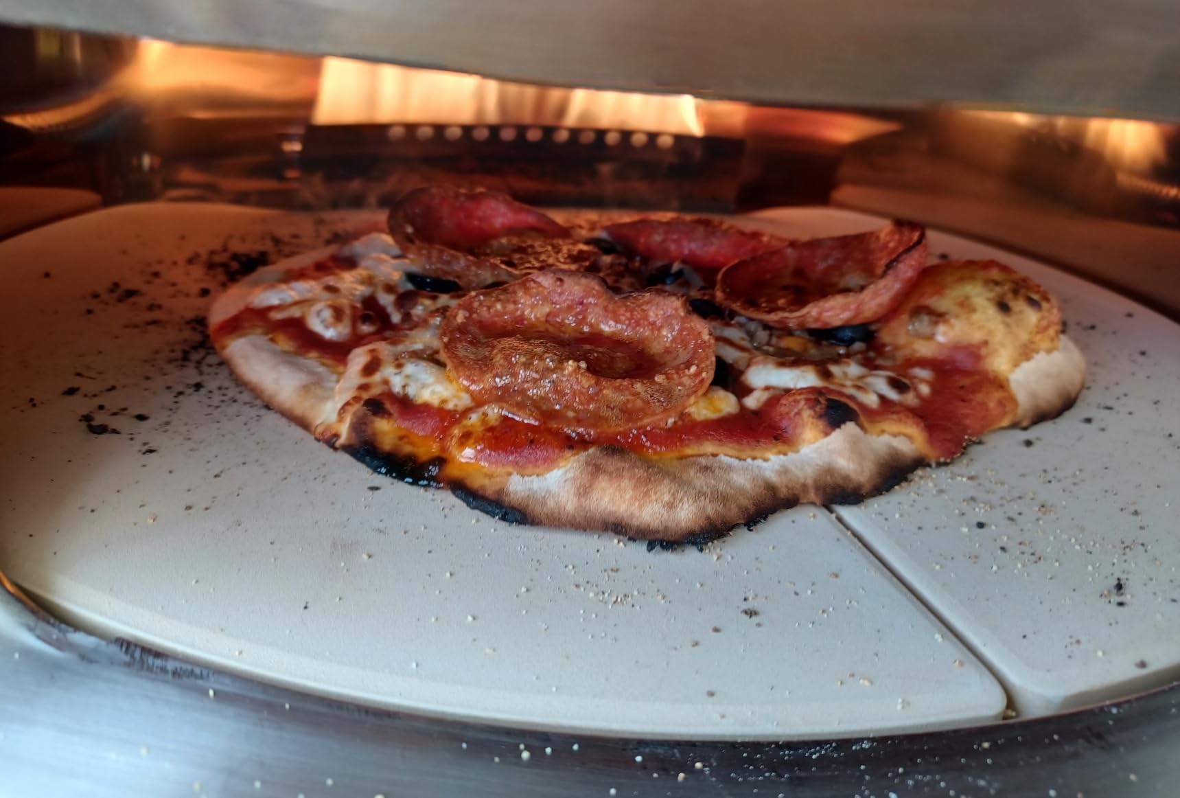 Solo Stove Pi Prime Pizza Oven Outdoor - Gas,Propane - Portable Pizza Oven with Cordierite Stone Cooking Surface - Demi-Dome Design - Wide-Mouthed Opening - Stainless Steel customer photo 2
