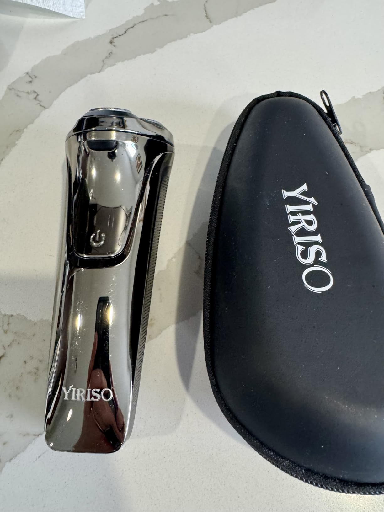 YIRISO Electric Razor for Men, 90Min Long-Lasting Rotary Shaver with 4D Floating Head & LCD Display, Ultra Smooth for Sensitive Skin, IPX6 Waterproof, USB-C Fast Charge, with Travel Case customer photo 1