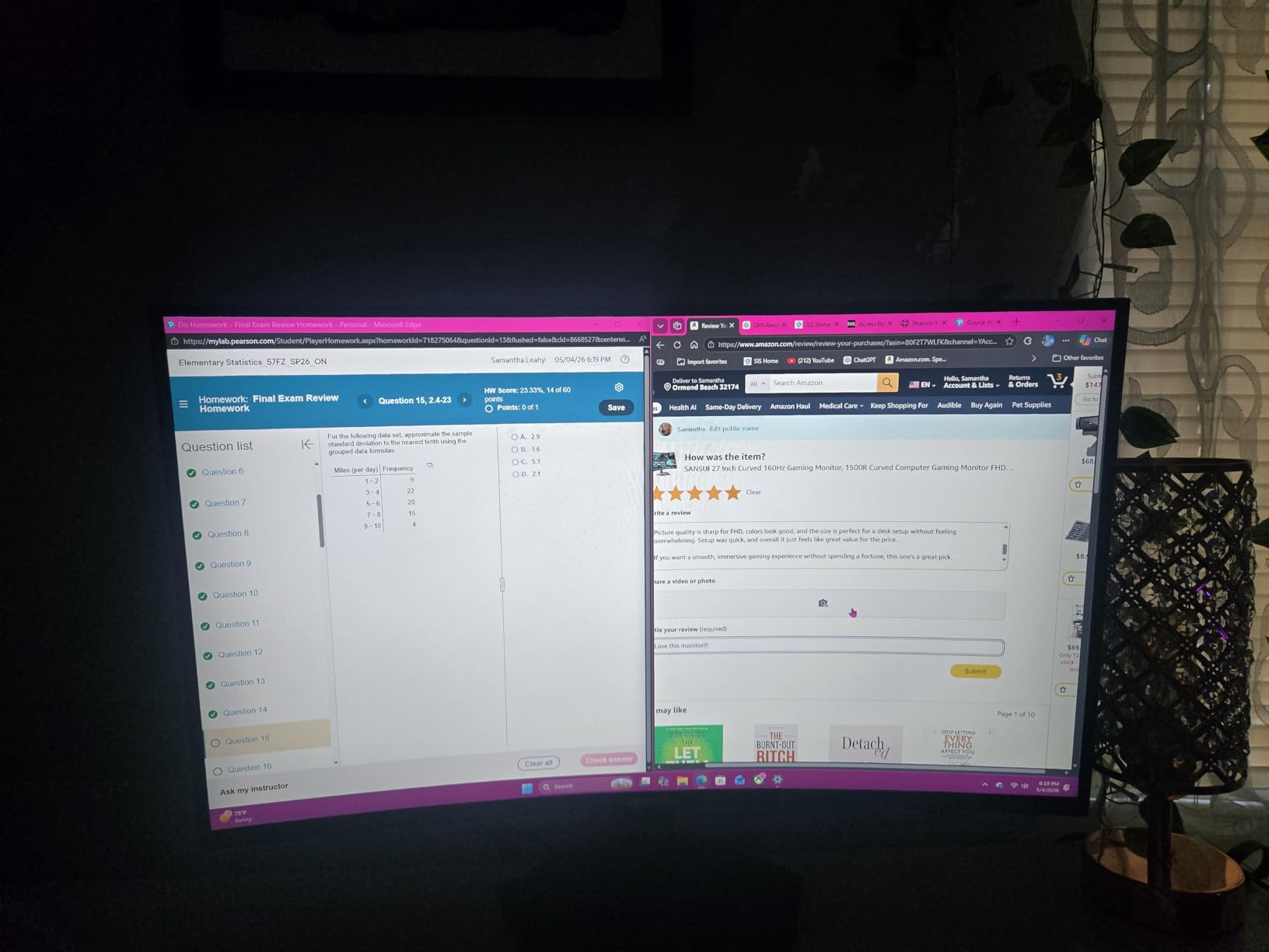 SANSUI 24 Inch Gaming Monitor 180Hz, DP 1.4 & HDMI 2.0 Ports High Refresh Rate Computer Monitor, Racing FPS RTS Modes, 1ms Response Time 110% sRGB (ES-G24F4, HDMI Cable Included) customer photo 1