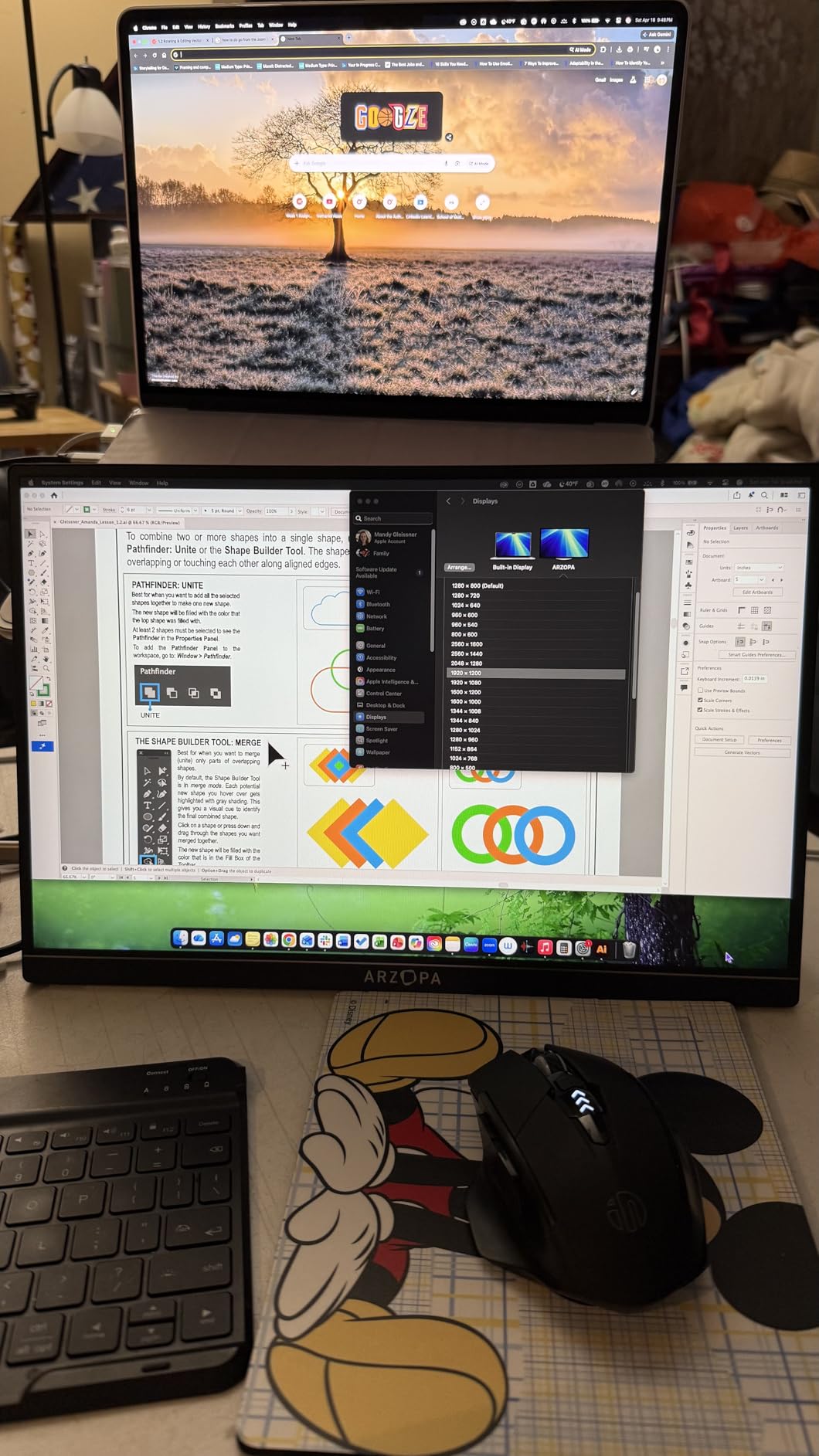 ARZOPA 16'' 2.5K Portable Monitor, 2560x1600 QHD IPS Display 123% sRGB with Built-in Stand USB-C HDMI Eye Care External Second Screen for Mac Laptop Phone PS4/5 Xbox Switch - Z1RC customer photo 1