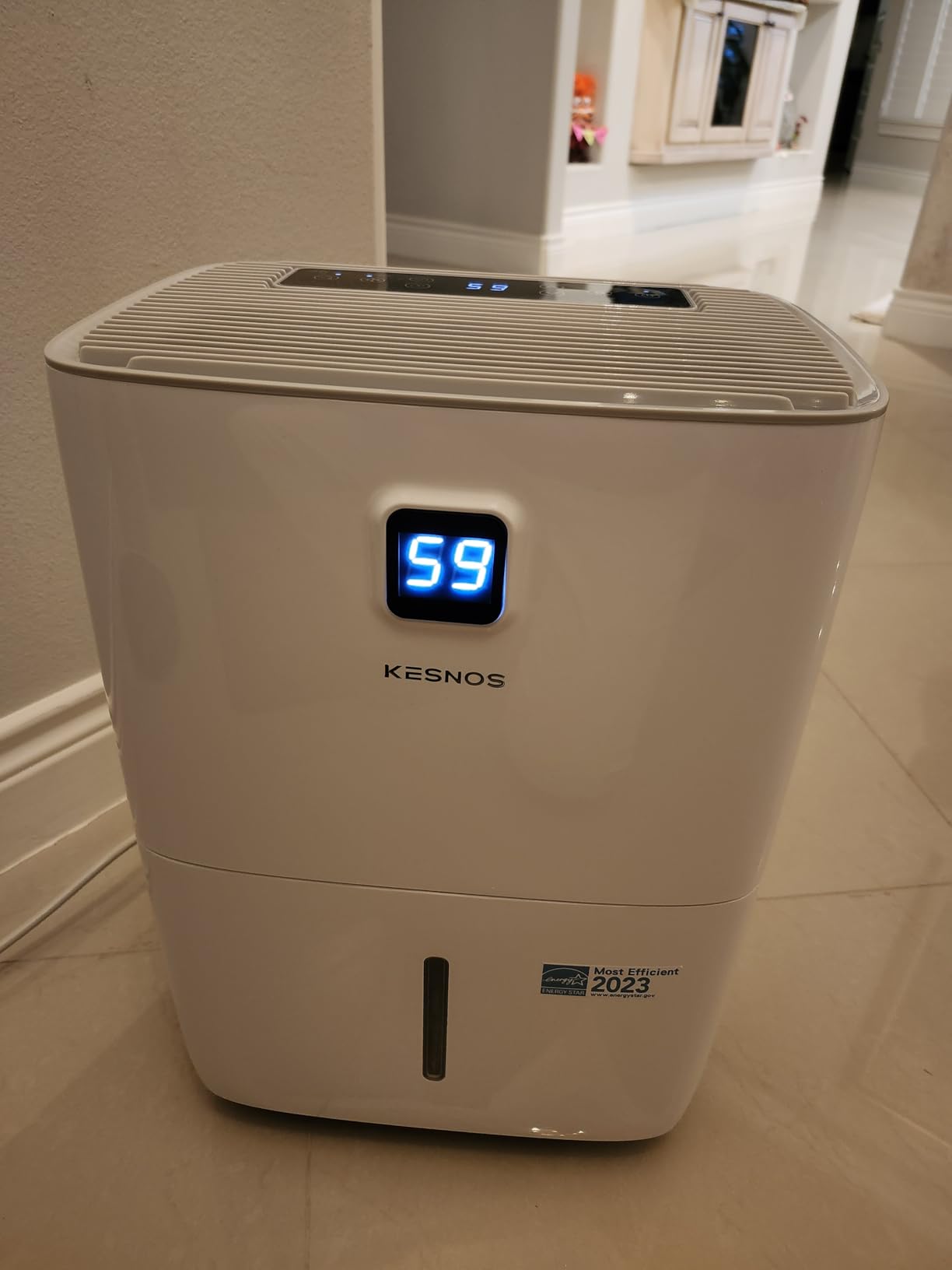 Kesnos 120 Pints Energy Star Dehumidifier for Basement & Home with Drain Hose, Front LED Display and 1.06 Gal Water Tank, Ideal for Large Room up to 6,500 Sq. Ft., Auto Defrost, Timer customer photo 1