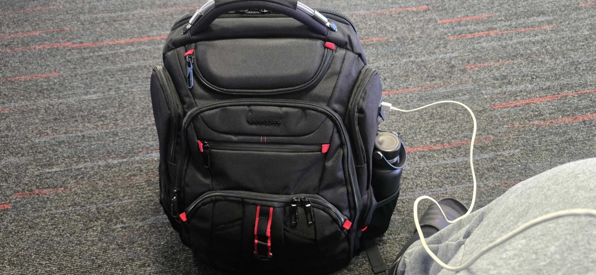 VANKEAN Travel Laptop Backpack 17.3 Inch TSA Friendly, Water-Repellent Anti Theft XL Computer Backpack with RFID Pockets College Backpacks with USB Port for Men Women Business Work Bag, Black customer photo 1