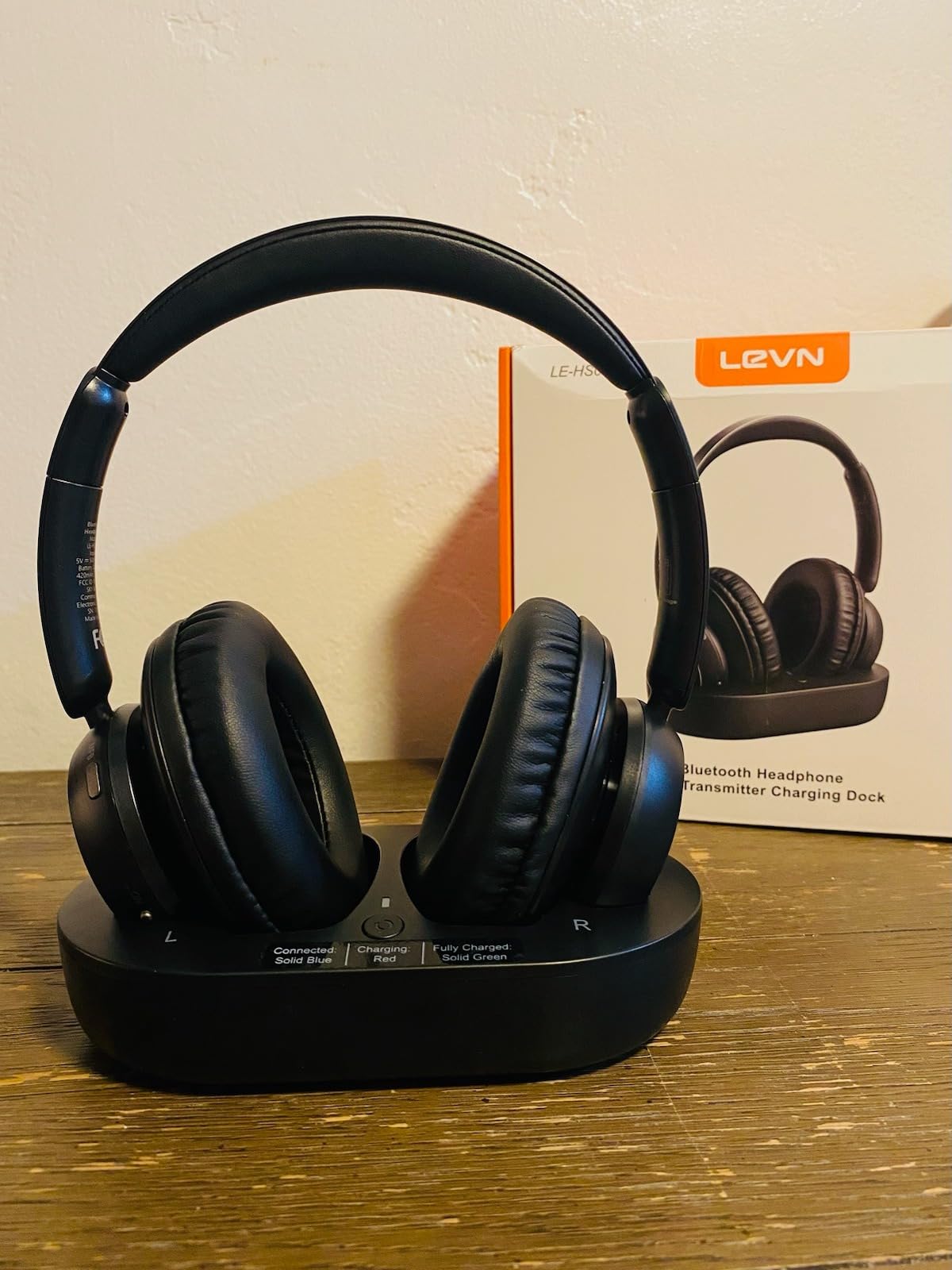 LEVN Wireless Headphones for TV Watching, TV Headphones Wireless for Seniors with Transmitter Charging Base, Hearing-impaired, No Audio Delay Blutooth 5.2, Plug and Play, Gifts for Elderly customer photo 2
