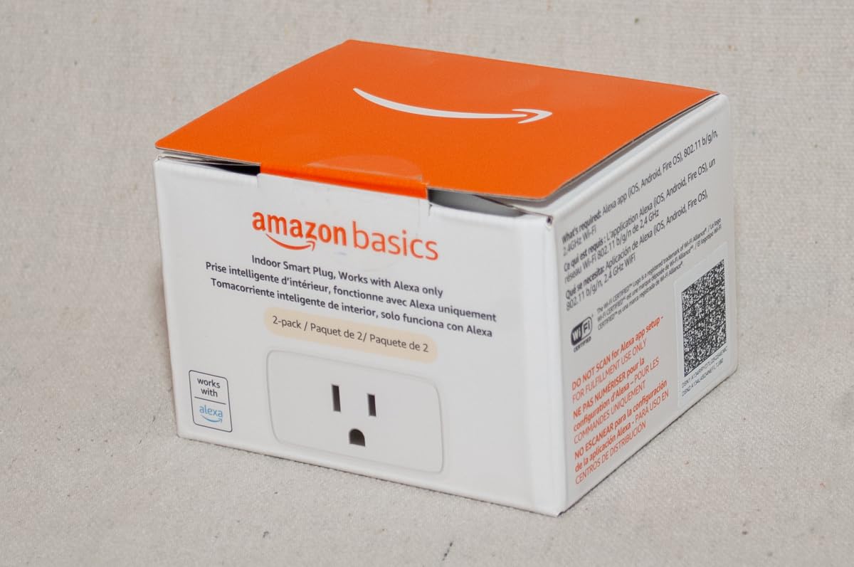 Amazon Basics Smart Plug with Timer Function, Voice Control, WiFi Outlet, Works with Alexa Only, Schedule, APP Control, 2.4 GHz Wi-Fi, No Hub Required, 2-Pack, White customer photo 2