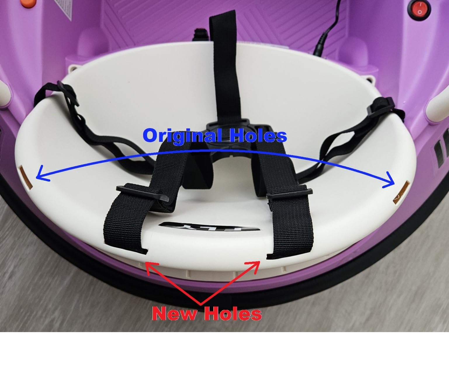 Hikole Baby Bumper Car with Remote Control, 12V Battery Powered Ride on Bumper Car for Toddler with 3 Speed, 360 Degree Spin, LED Lights, Safety Belt, Dual Joysticks, Green customer photo 2