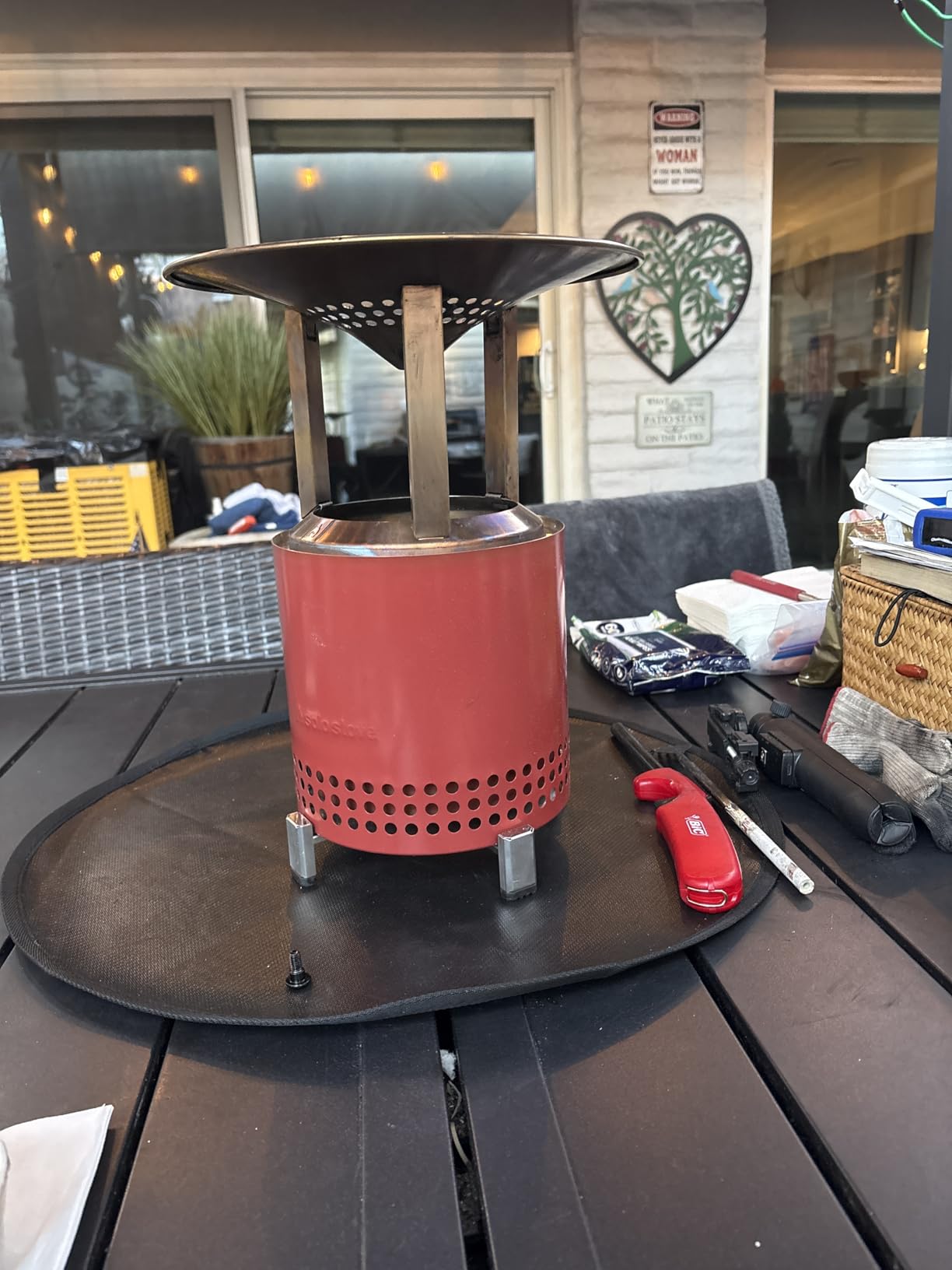 Solo Stove Mesa XL Heat Deflector, with 3 Detachable Legs, Accessory for Mesa XL Fire Pit, Captures and redirects Warmth, 304 Stainless Steel customer photo 1