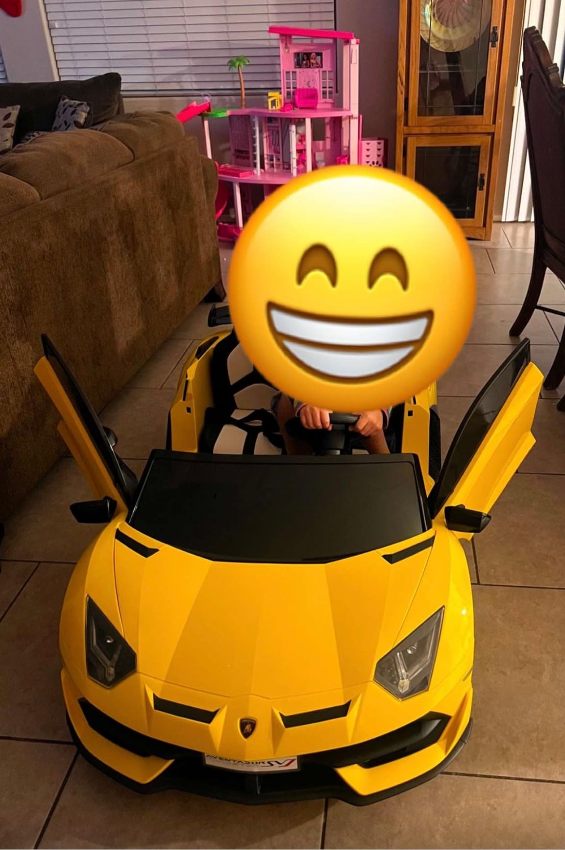 2-Seater Ride on Car 24V Electric Lamborghini for Kids High Speed 13km/h Drift Sports Car with PU Leather Seats w/Adjustable Safety Belt, 2 Speeds Mode, Music, Gifts for Children customer photo 1