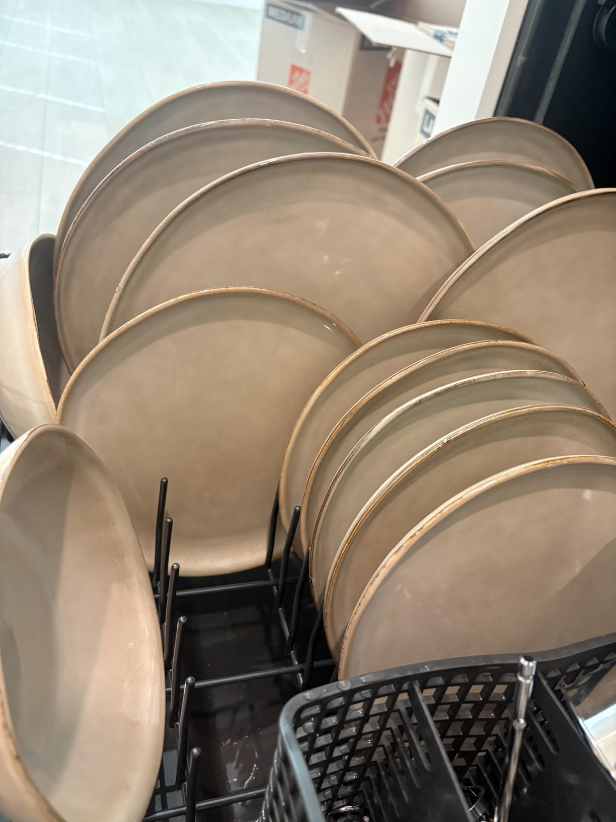 AmorArc Ceramic Dinnerware Sets, Handmade Reactive Glaze Stoneware Plates and Bowls Sets, Highly Scratch Resistant | Dishwasher & Microwave Safe Dishes Set, Service for 8 (24pc) customer photo 1