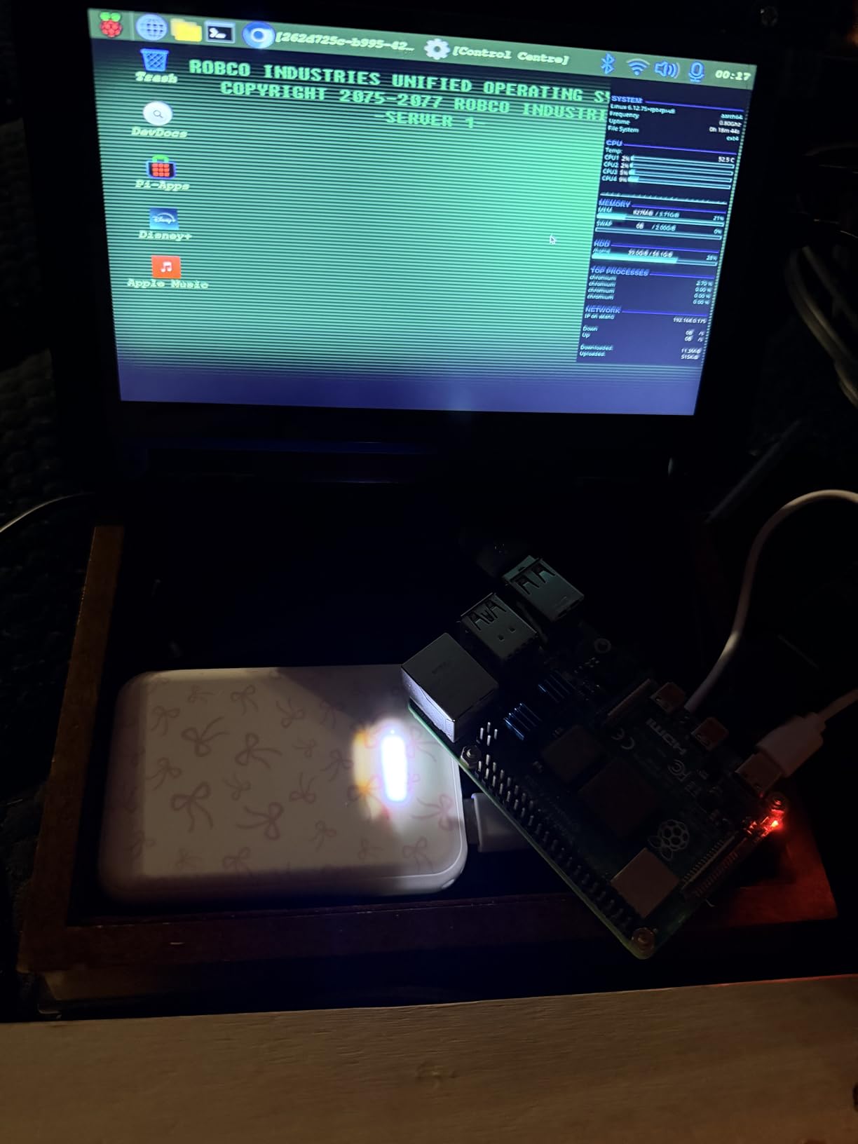 7 Inch LCD Touch Screen, 1024x600 IPS Display with Stand, HDMI Portable Monitor for Raspberry Pi 5/4B/3B+/3B/B+/Zero/400, BB Black, Windows 10 8 7, Free Driver customer photo 1