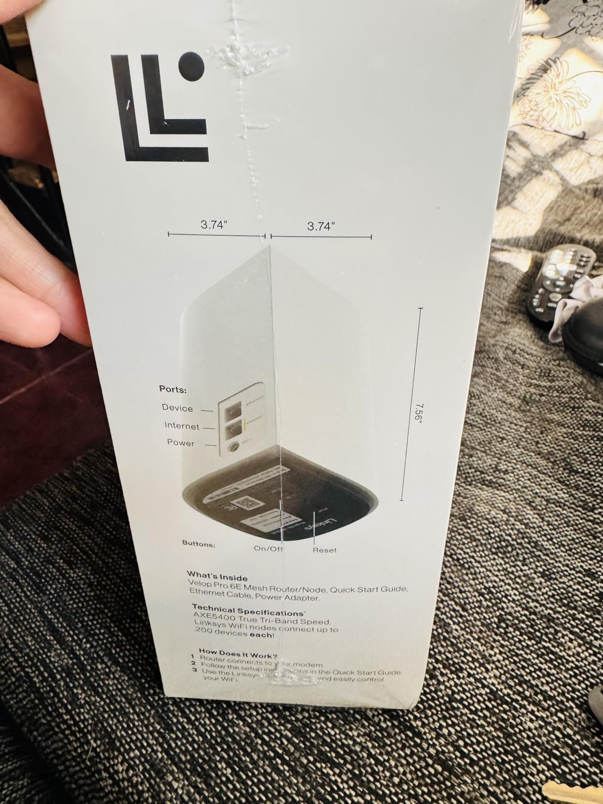 Linksys Velop Pro 6E WiFi Mesh System | One Cognitive Mesh Tri-Band Router | 5.4 Gbps (AXE5400) Speeds | 3,000 sq ft Coverage | Connect 200+ Devices | 1Pk MX6200 Grey | 2024 Release customer photo 1