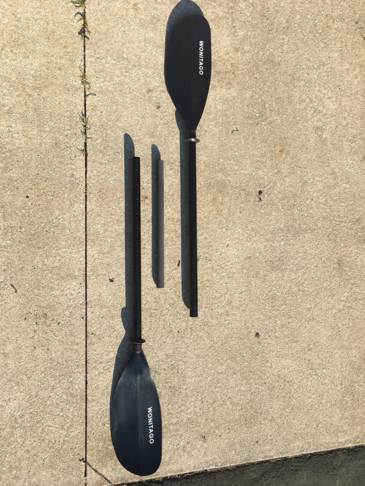 Kayak Paddle Premium Carbon Fiber Paddle with Reinforced PP + Fiberglass Blade, Floating Adjustable Kayaking Oars, 3 Piece, 220-240 cm/86-94 Inches customer photo 2