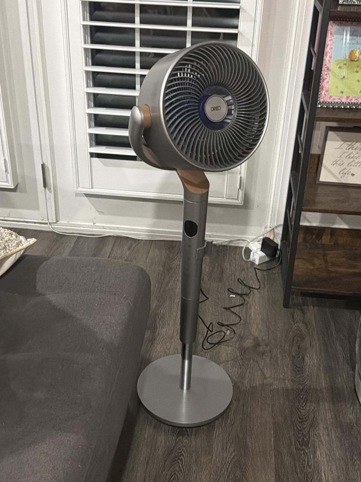 DREO Standing Fan, 120°+120° Smart Oscillating Floor Fans with Wi-Fi/Voice Control, 90 ft Fan For Bedroom, DC Motor Quiet Fans, Adjustable Height, 8 Speeds, 6 Modes, 12H Timer, Office, Room customer photo 2