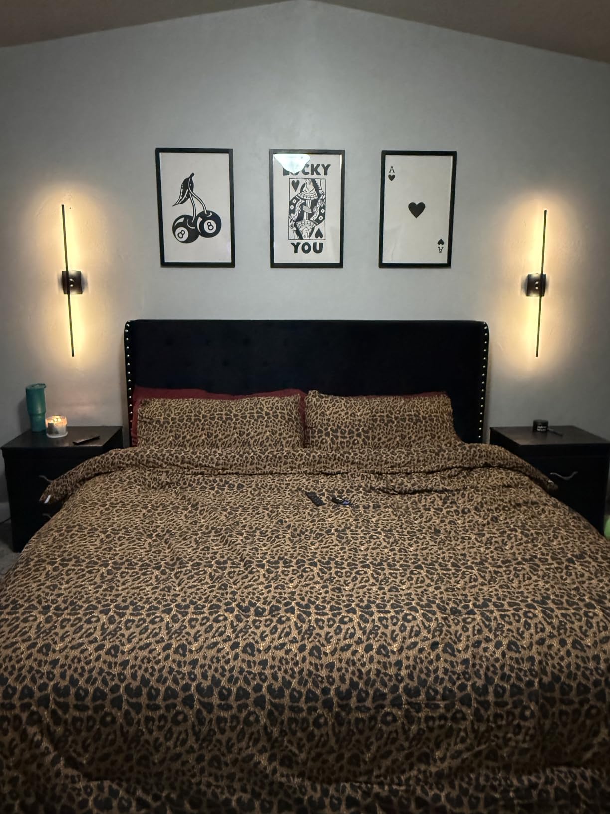 LARMACE Queen Size Bed Frame with 4 Storage Drawers and 47.2 Inch Tall Tufted Headboard Linen Upholstered Platform Bed Frame Wingback Beds with Wooden Slats Support, Easy Assembly, Beige customer photo 1