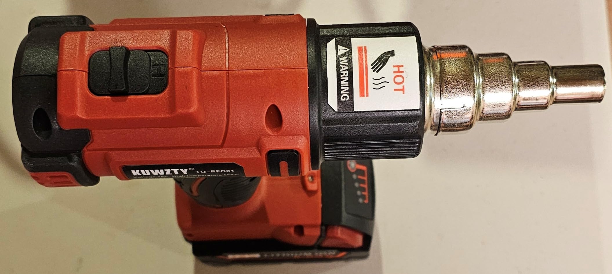 Cordless Heat Gun for Milwaukee M18 Battery, Lithium Hot Air Gun, 2-Temp Setting Max 1022°F(550°C), Heat Gun for Shrink Wrapping, Tube Bending, Resin & Decorating (Tool Only, NO Battery) customer photo 1