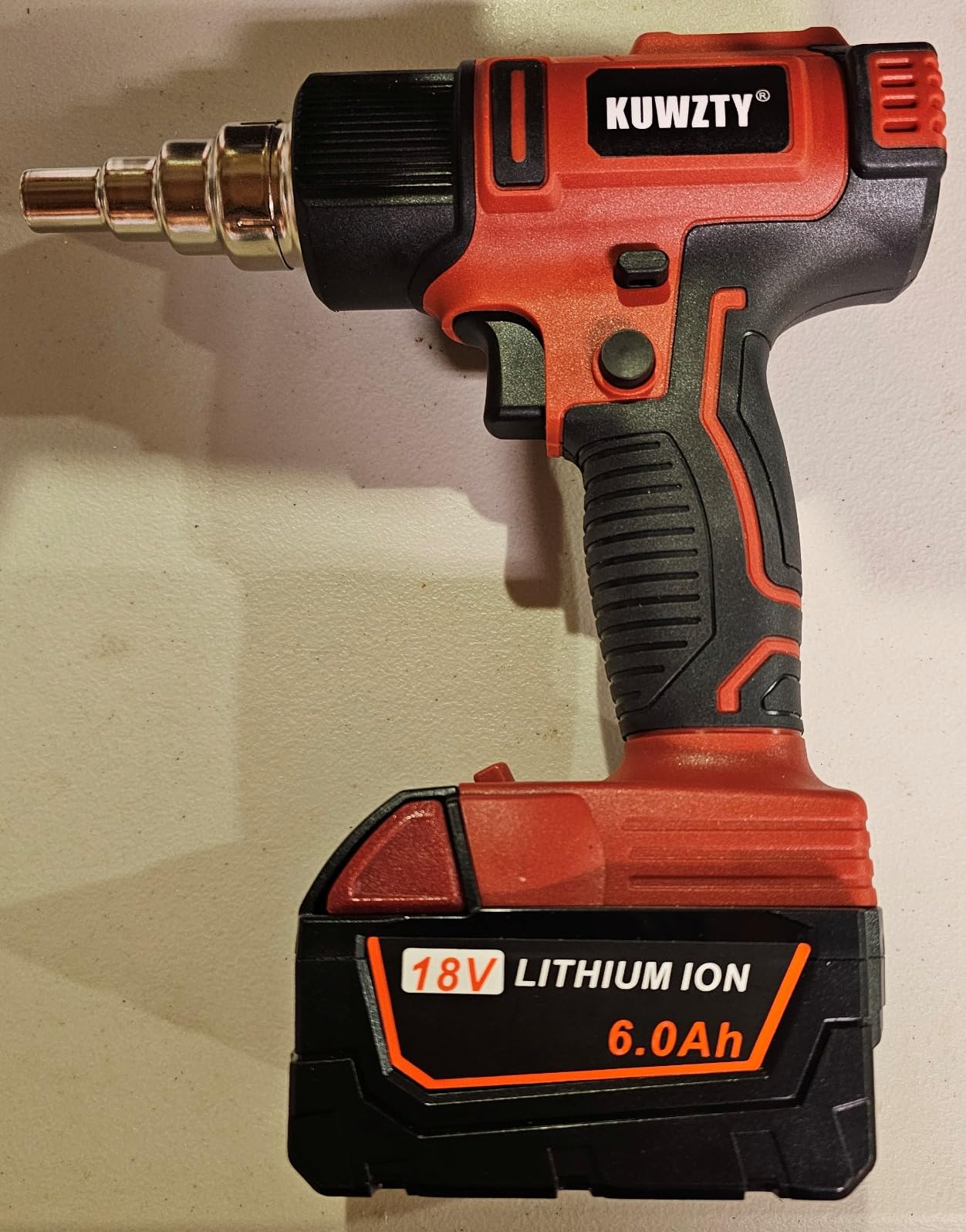 Cordless Heat Gun for Milwaukee M18 Battery, Lithium Hot Air Gun, 2-Temp Setting Max 1022°F(550°C), Heat Gun for Shrink Wrapping, Tube Bending, Resin & Decorating (Tool Only, NO Battery) customer photo 2