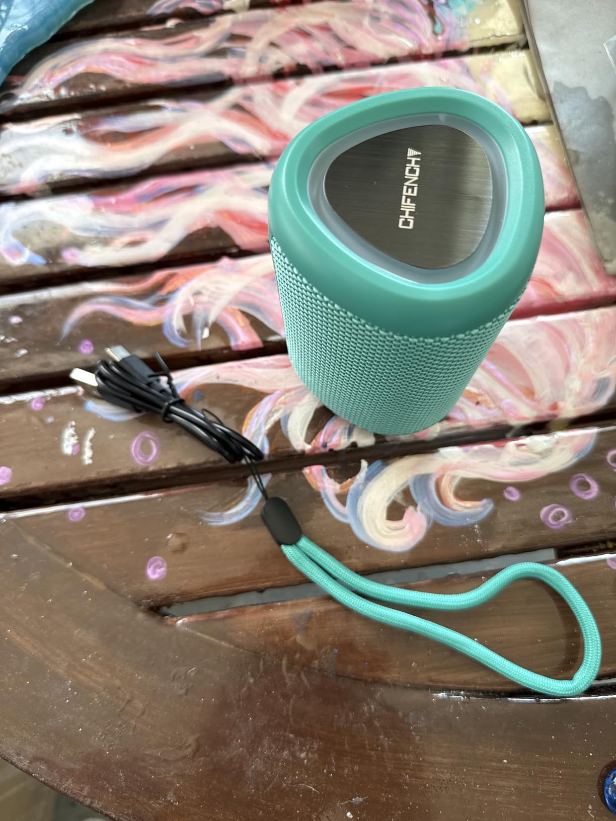 Portable Bluetooth Speaker Beach Essentials: Powerful Crystal Clear Sound/Dynamic Light/IPX5 Waterproof/All Day Playtime/Wireless BT 5.3/TWS Paring, Dad Gifts, Outdoor|Travel|Camping|Pool Accessories customer photo 2