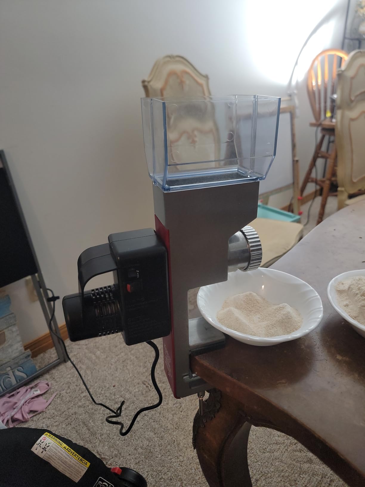 Kitchen Crop Deluxe Grain Mill with Motor - Stainless Steel Burrs, Electric customer photo 2