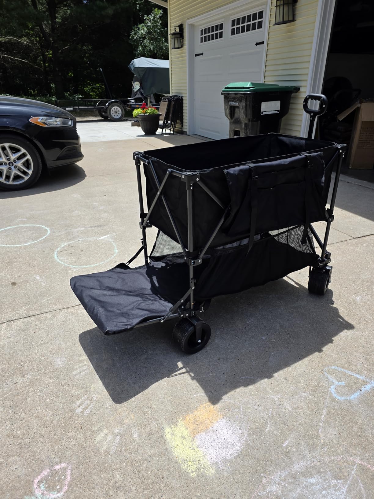 UNITON Double Decker Wagon 600lb Capacity & 400L Collapsible Sports Wagon with Big Wheels 54