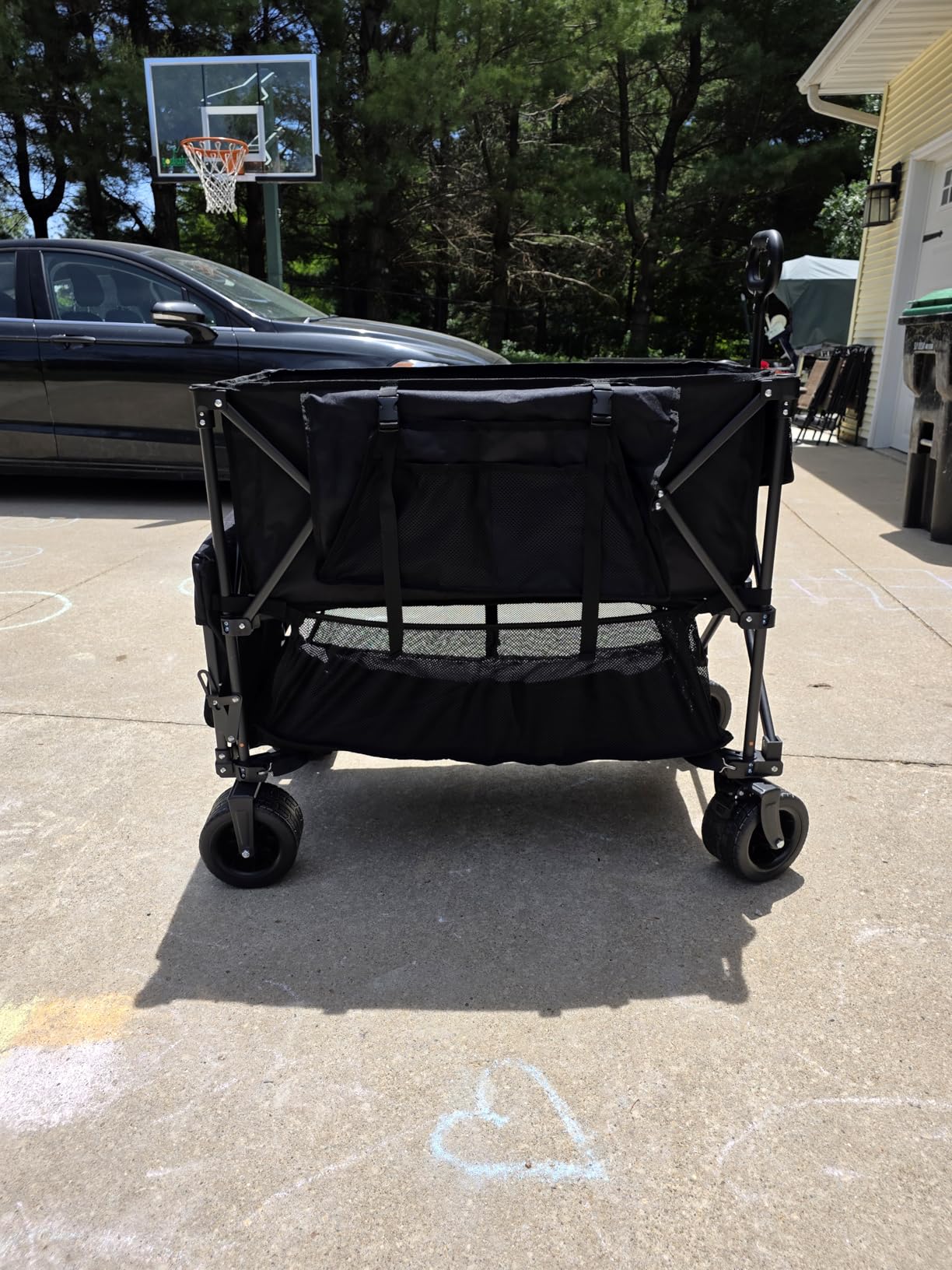 UNITON Double Decker Wagon 600lb Capacity & 400L Collapsible Sports Wagon with Big Wheels 54
