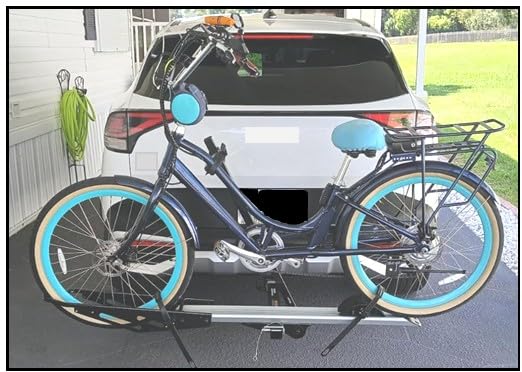 Young Electric Hitch Mount Single Bike Rack with Ramp for Electric Bike, 100 lbs. Capacity Bike Carrier for Truck, Trailer, RV, SUV customer photo 2