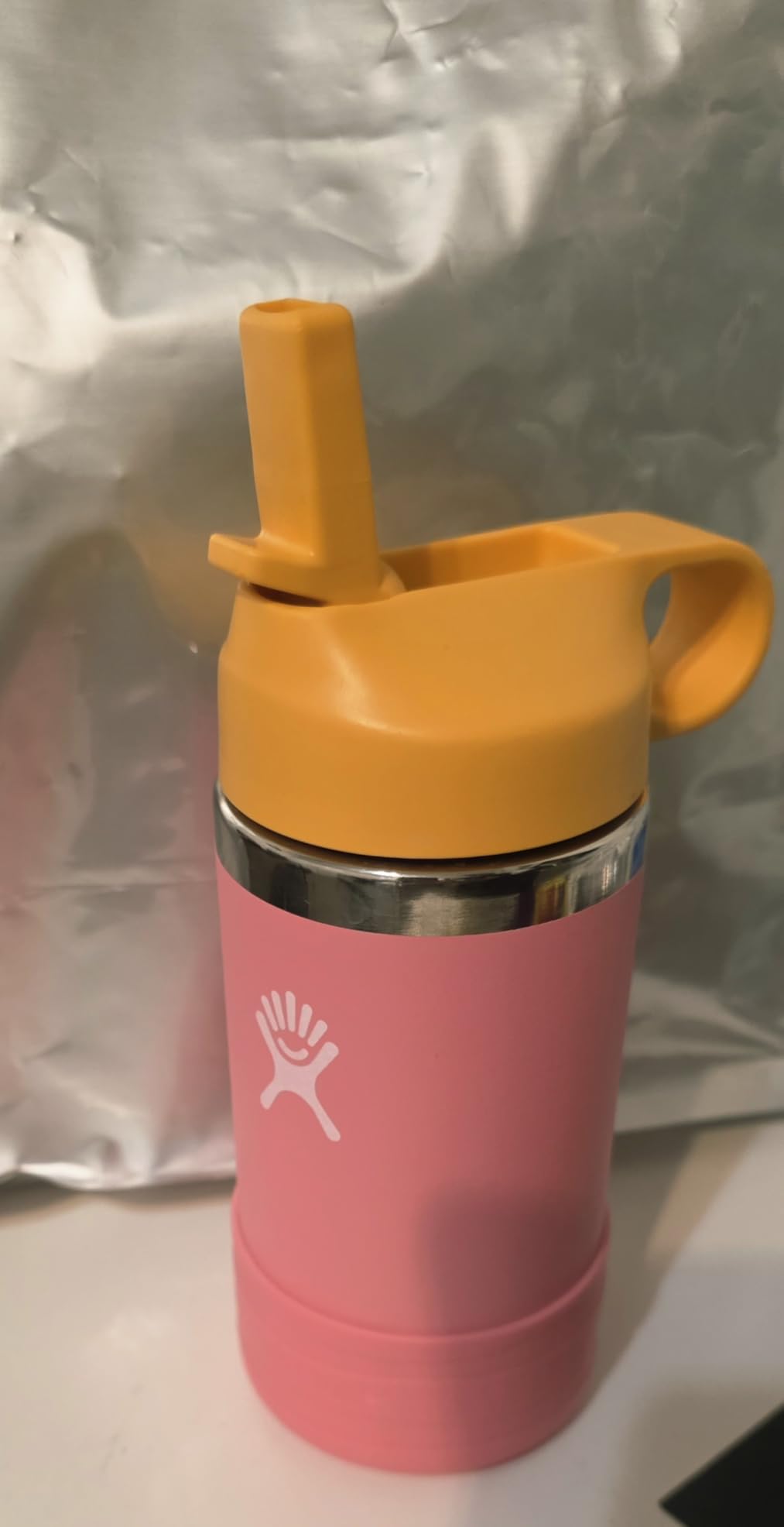 Hydro Flask Kids 18 Oz Water Bottle, Stainless Steel Insulated with Straw Cap - Anemone Purple customer photo 2