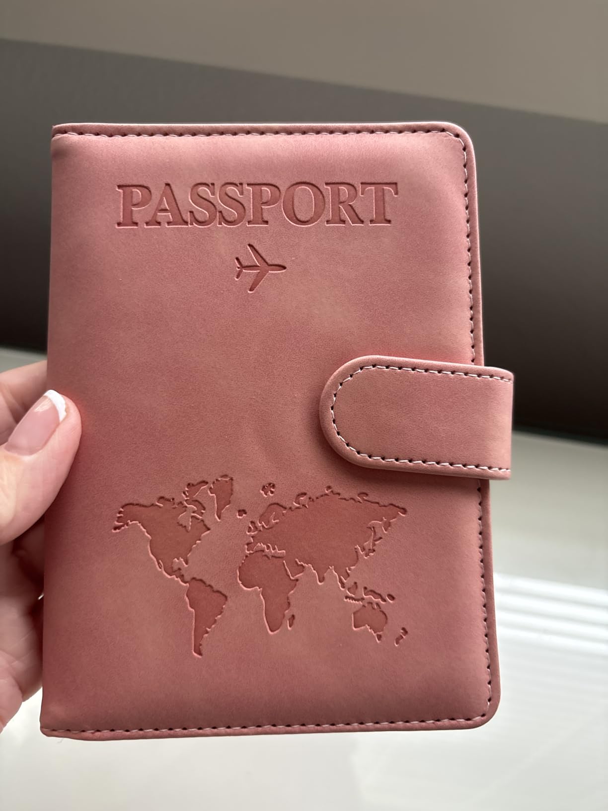 Passport Holder for Travel Essentials, Passport Wallet Cover Case for Travel Must Haves Accessories, Passport Book Holders for Women and Men (black) customer photo 1